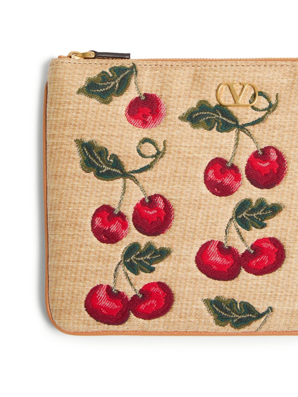 VLogo Signature Cherry clutch bag - 7