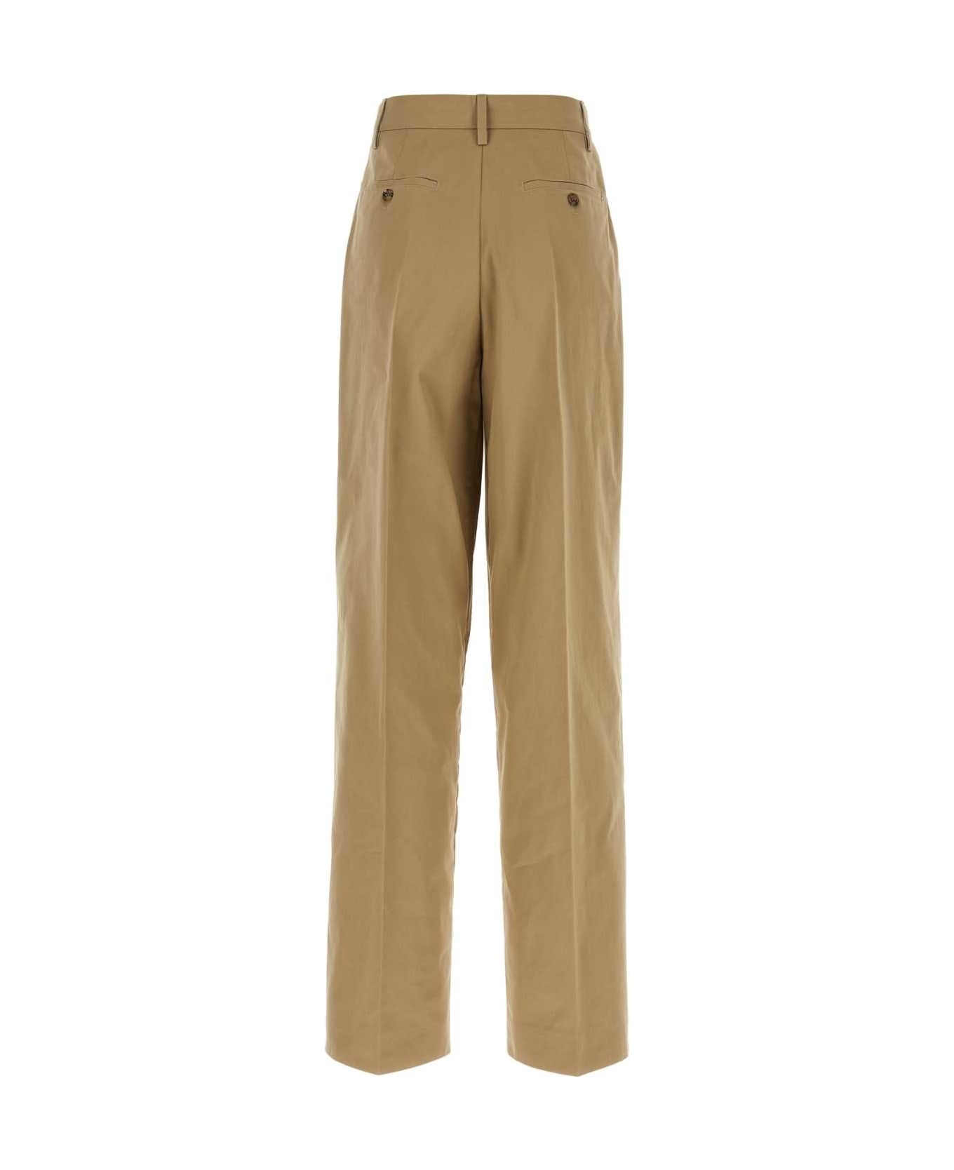 Beige Cotton Pant - 2