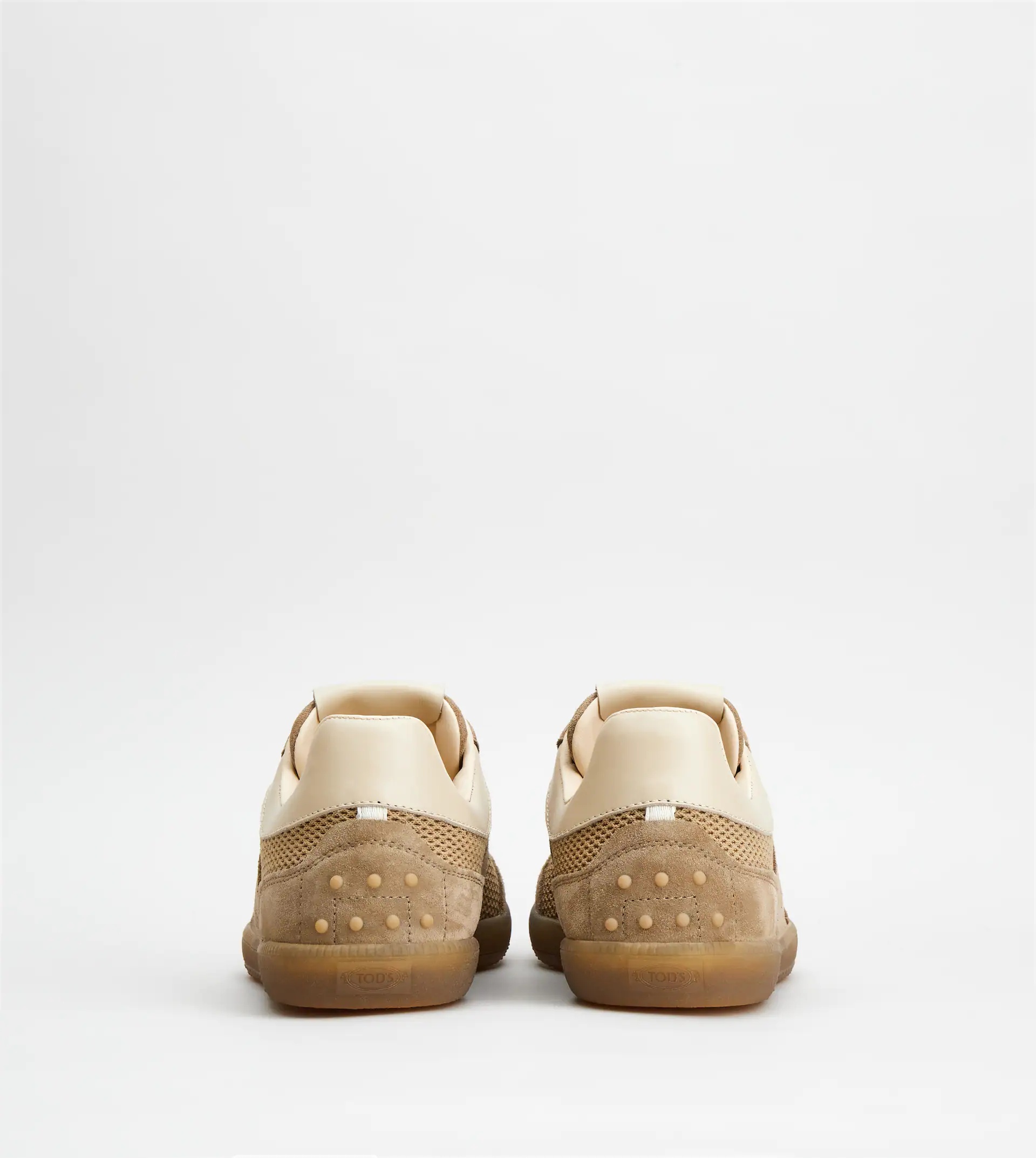 TOD'S TABS SNEAKERS IN SUEDE AND TECHNICAL FABRIC - BEIGE - 3