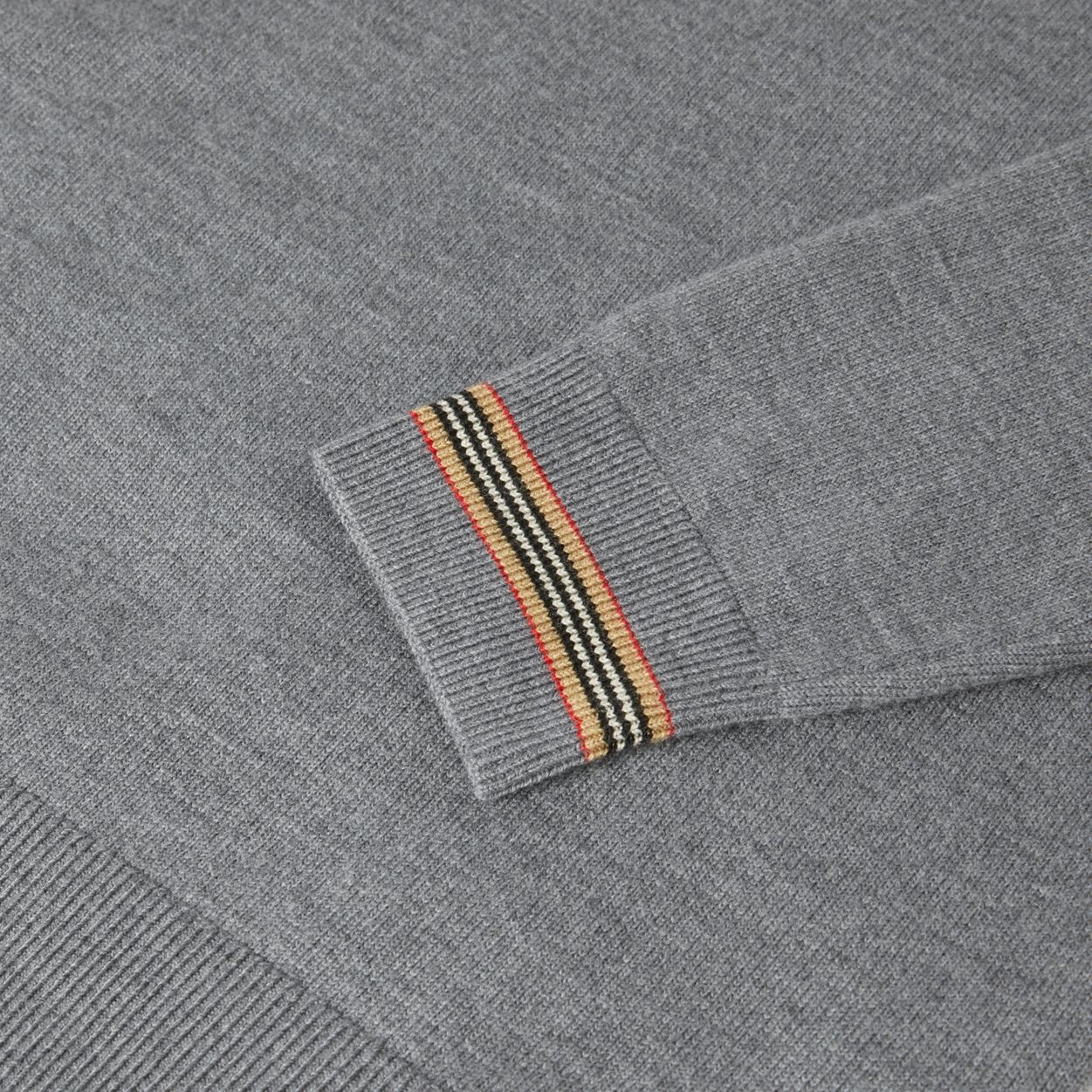 Icon Stripe Trim Wool Sweater - 8