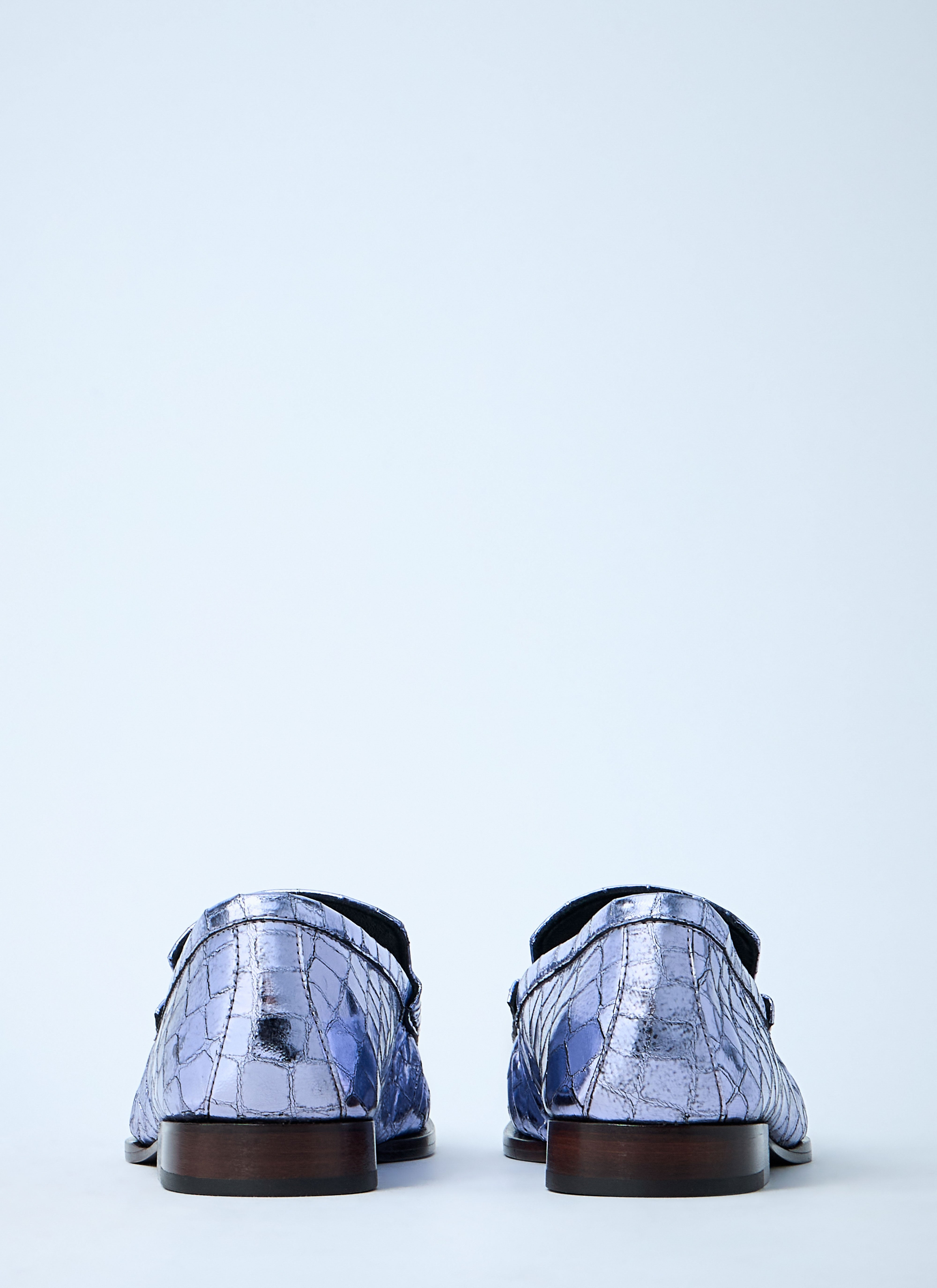 Dries Van Noten Women Croc-Embossed Loafers - 5