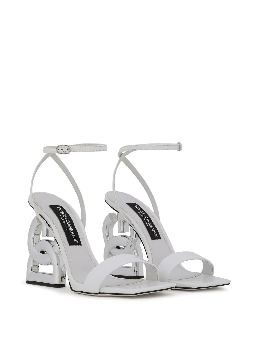 logo-sculpted heel sandals - 2