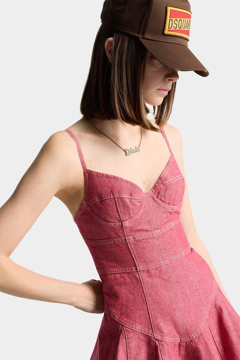 OXFORD DENIM FLOUNCY DRESS 4