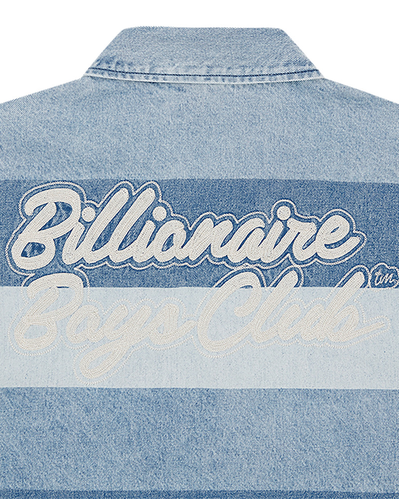 SCRIPT DENIM LONG SLEEVE RUGBY SHIRT 4