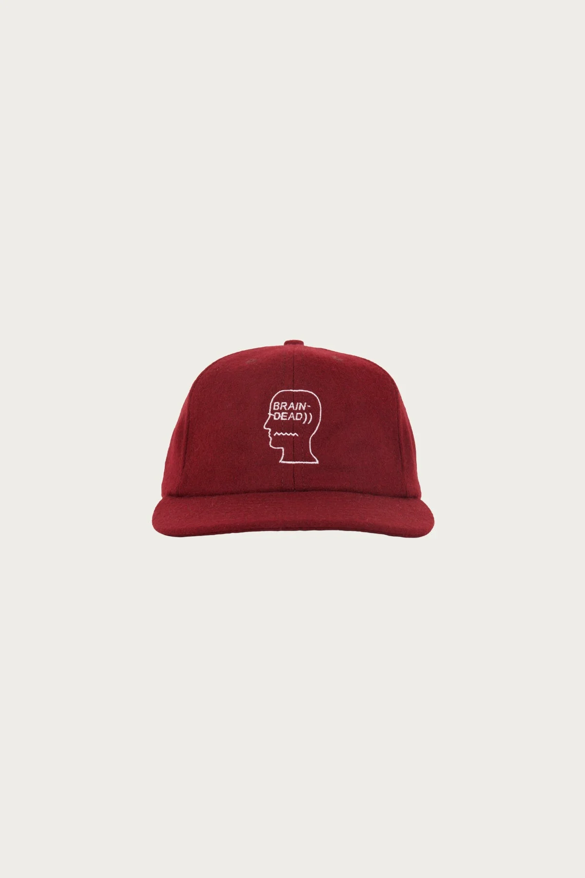 Flannel Logohead 6 Panel Hat - Burgundy - 1