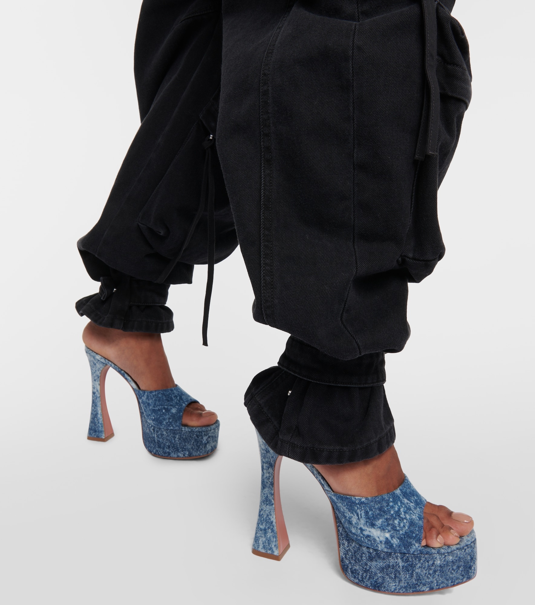 Dalida denim platform mules - 4