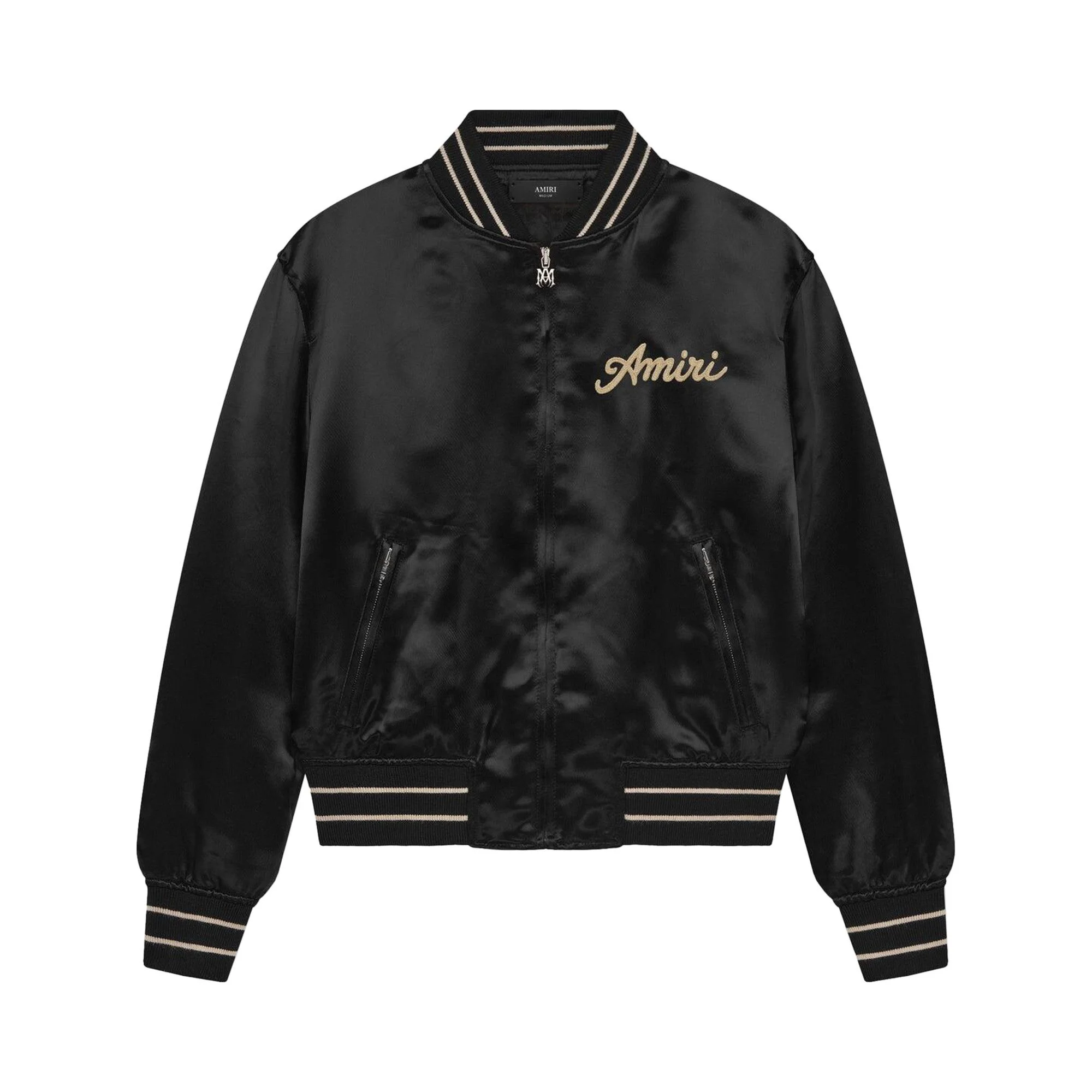 Amiri Club Amiri Satin Bomber Jacket 'Black' - 1