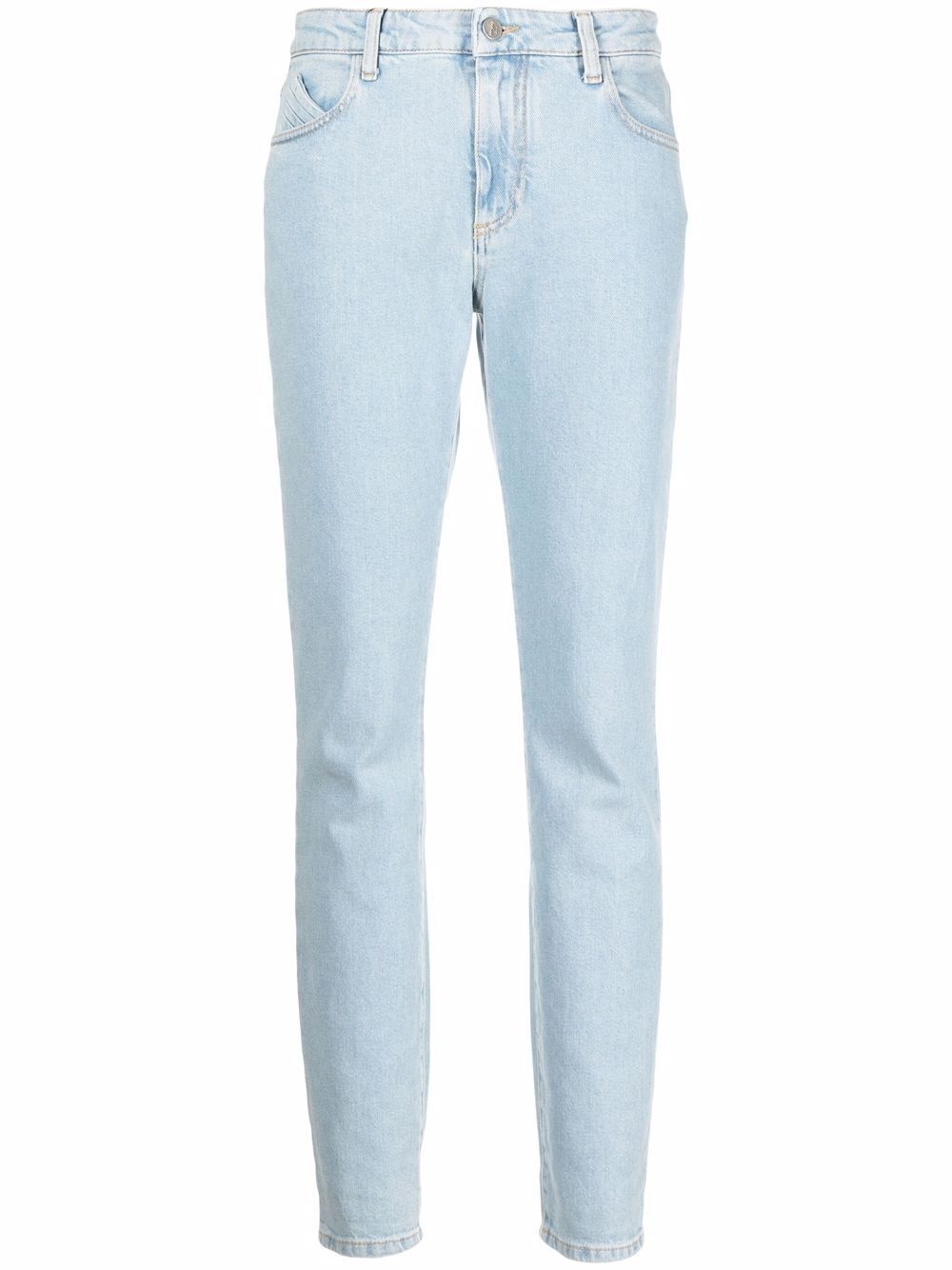 high-rise straight-leg jeans - 1