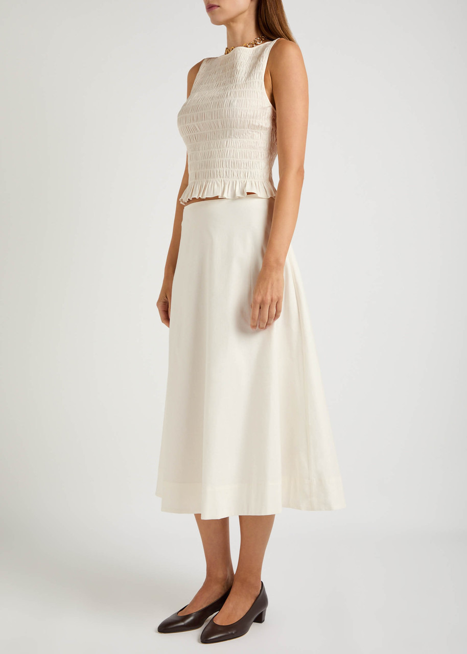 Reformation Laguna Stretch-cotton top and Midi Skirt set - 2