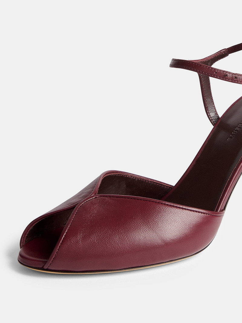 Valetta Peep Toe / Burgundy Leather 4