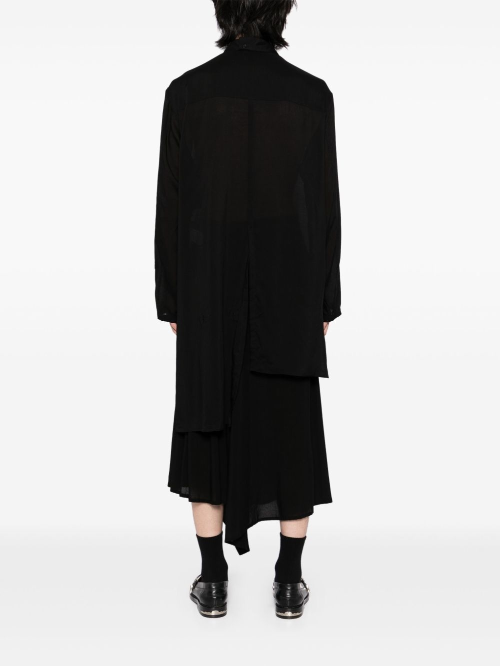 loan double-layered tab-collar shirt - 4