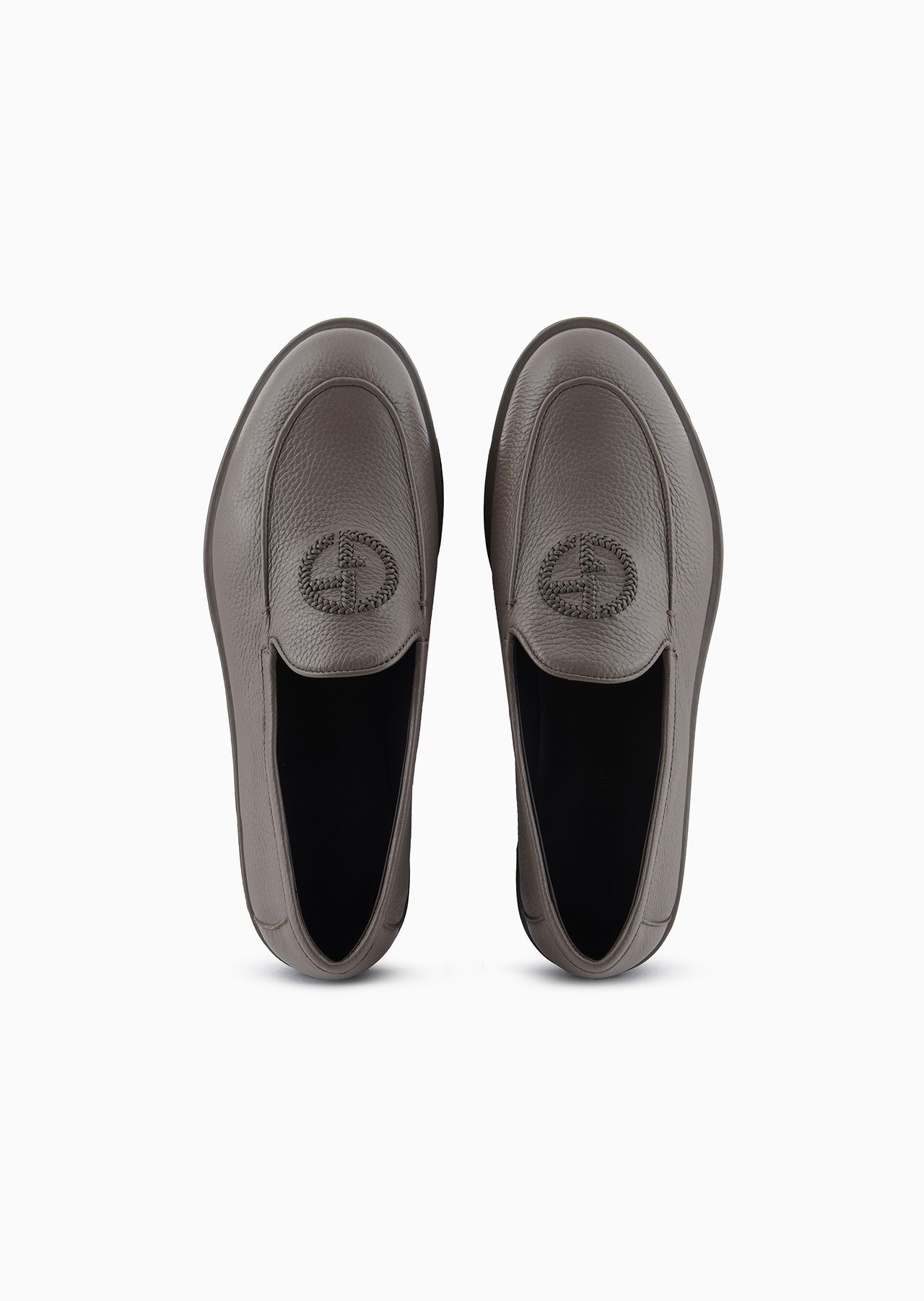 Deerskin loafers with embroidered logo - 3