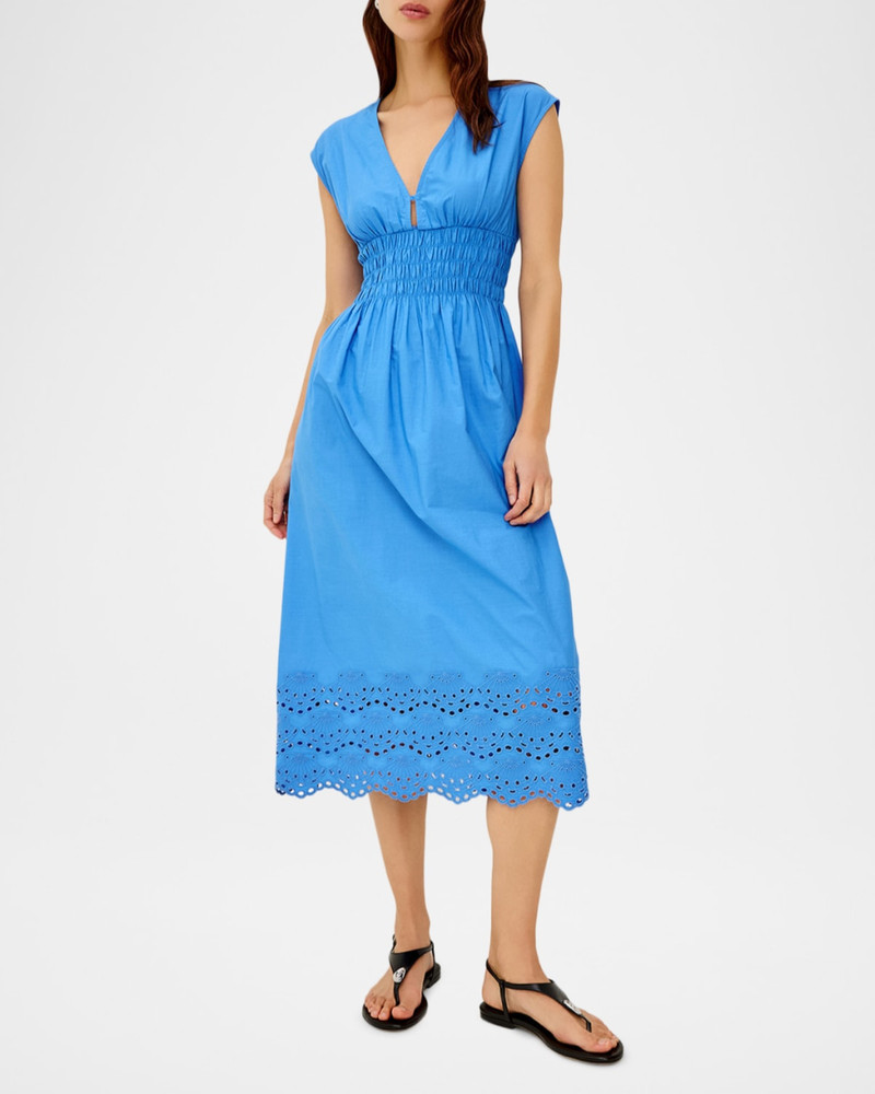 Rails Roxanne Embroidered Cotton Midi Dress outlook