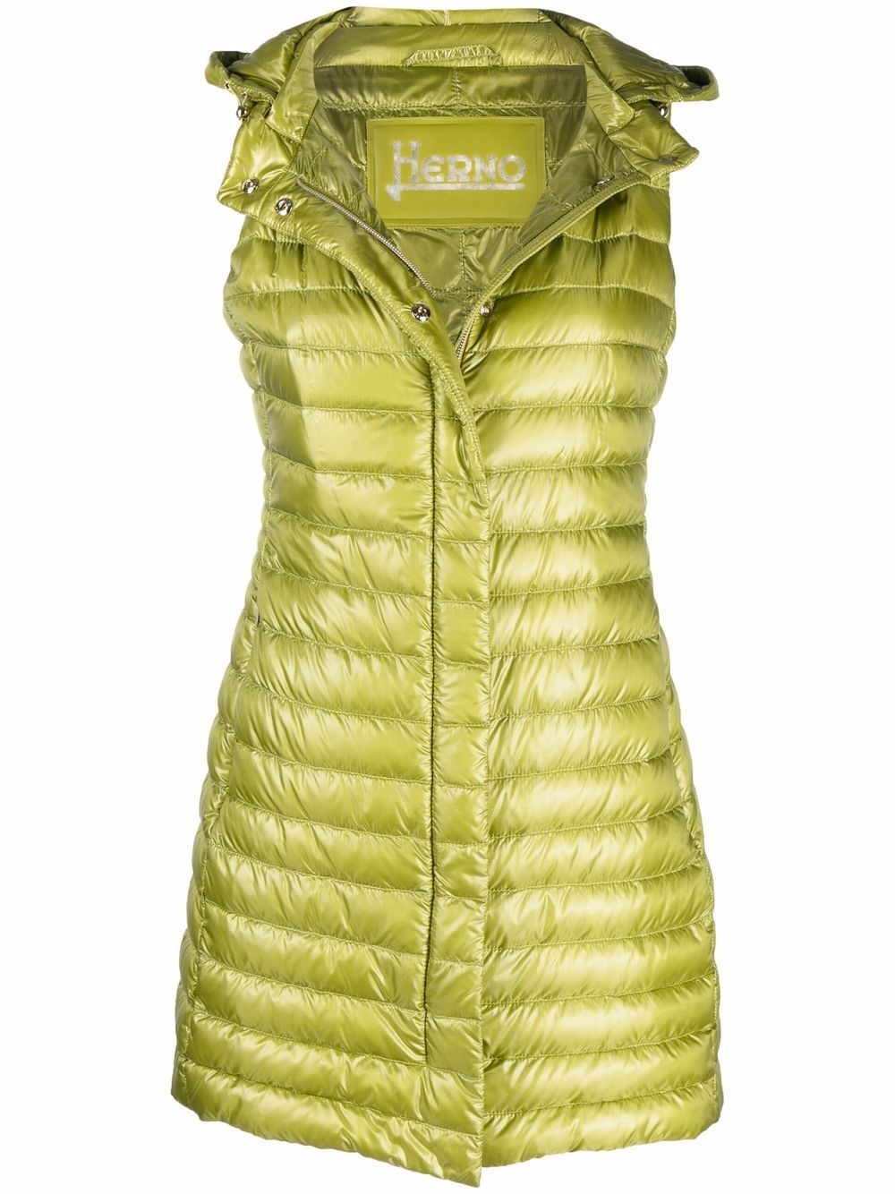hooded padded vest - 1