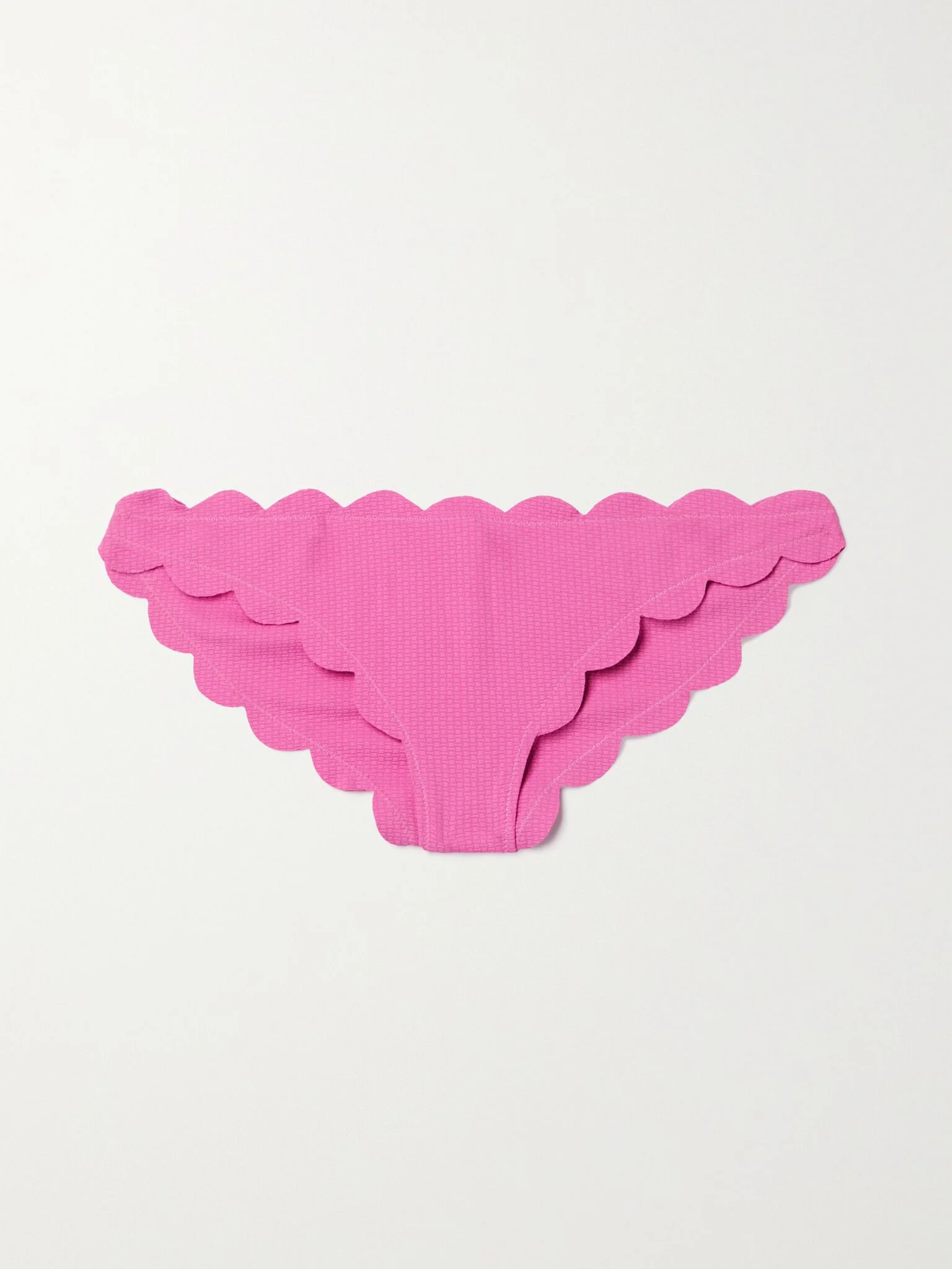 Antibes scalloped seersucker bikini briefs Pink - 1