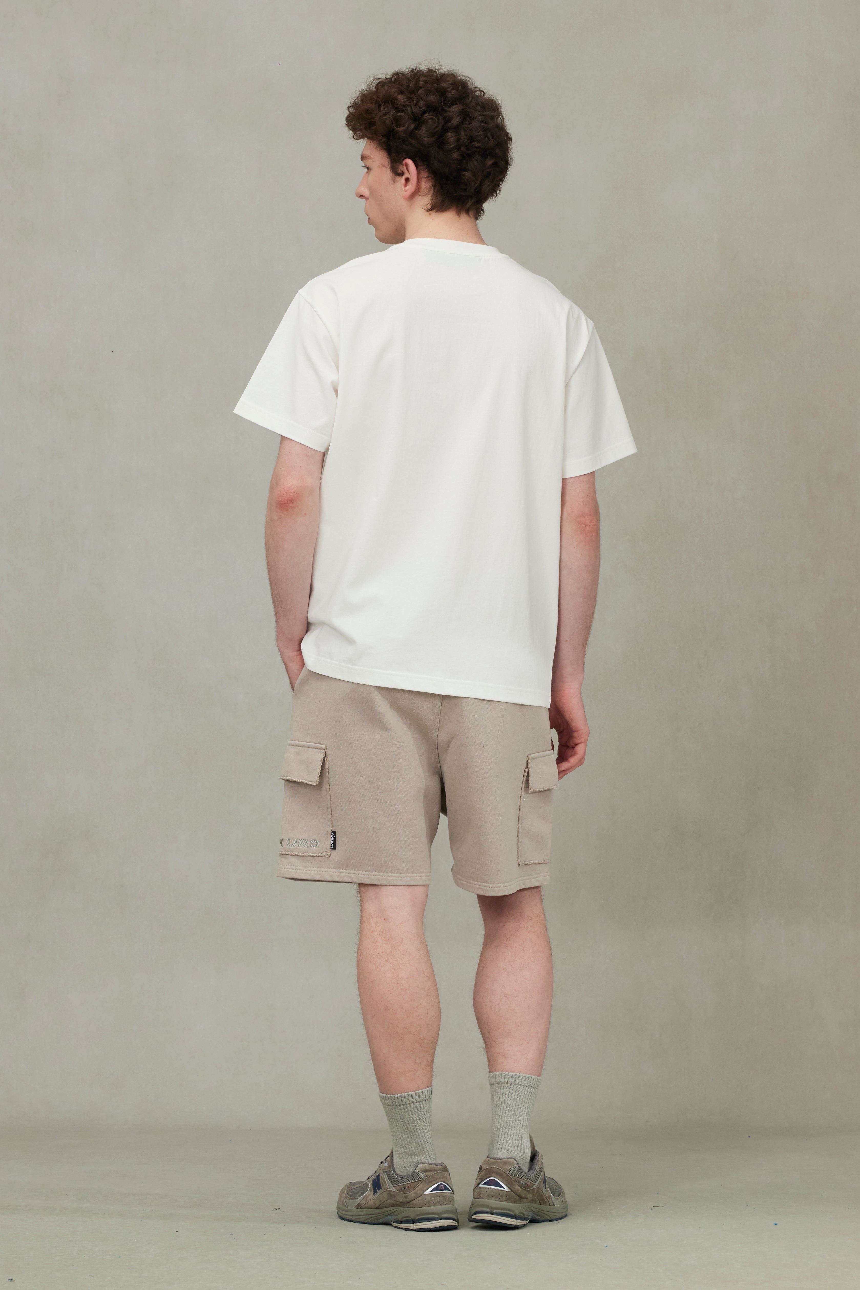 Seagull and Logo Embroidery Relax Fit Sun-Dried Finish Sweatshorts - 4
