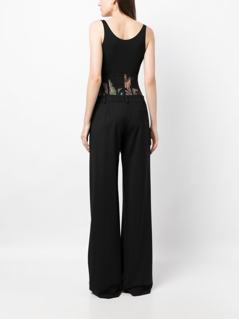 bustier-style high-waist trousers - 4
