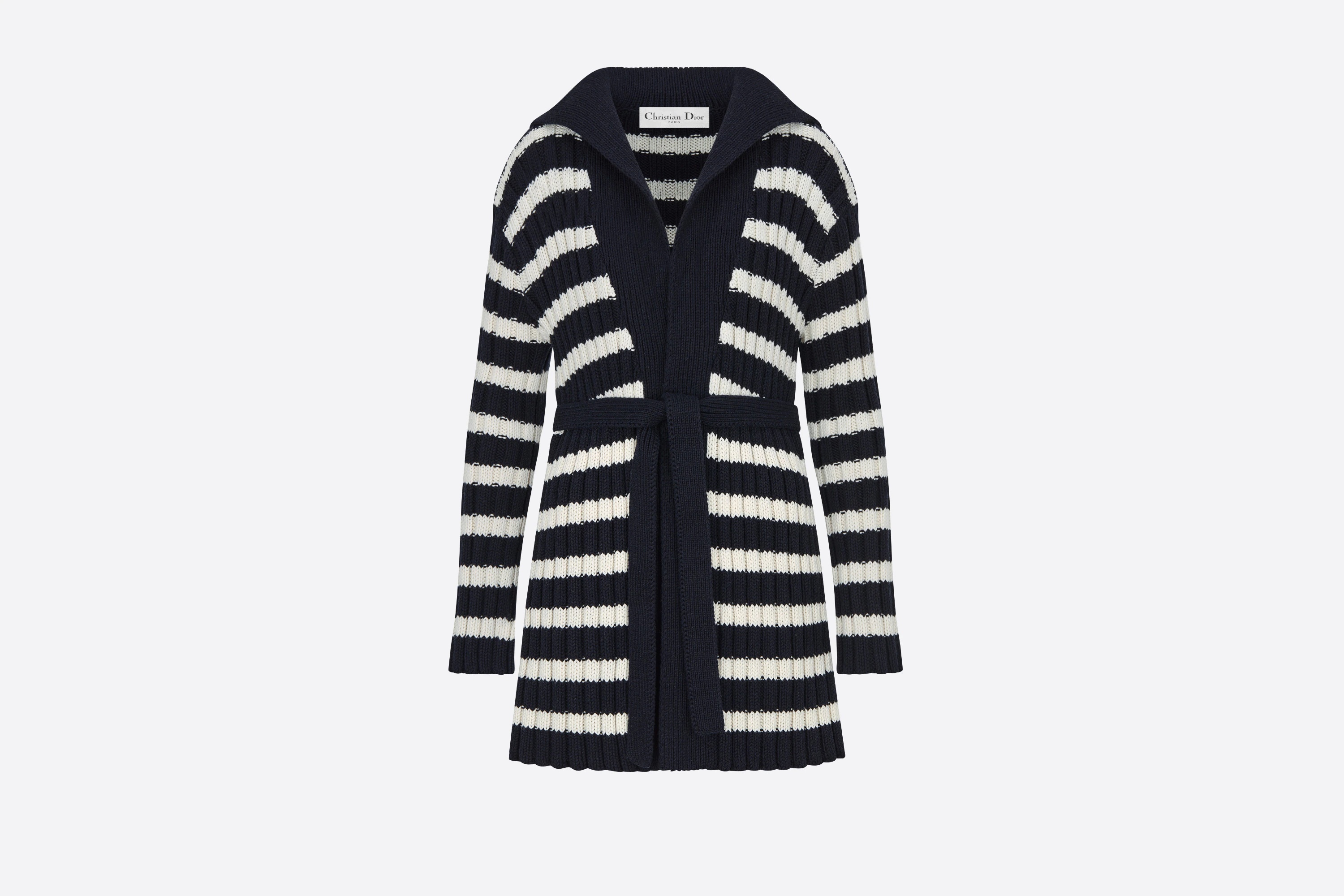 Belted Dior Marinière Cardigan - 1