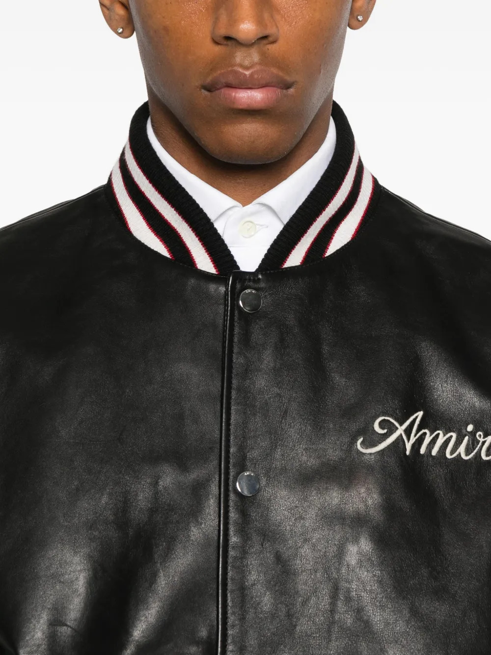 AMIRI - Men Club Amiri Leather Varsity - 4
