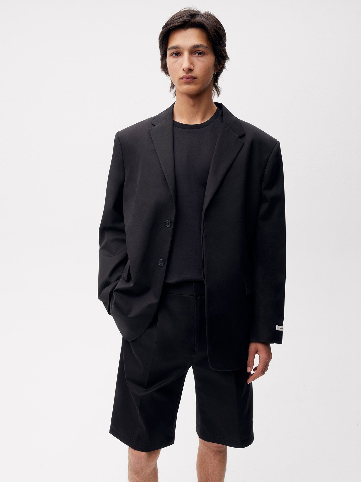 Men's Cotton Tailored Shorts - Black - 3