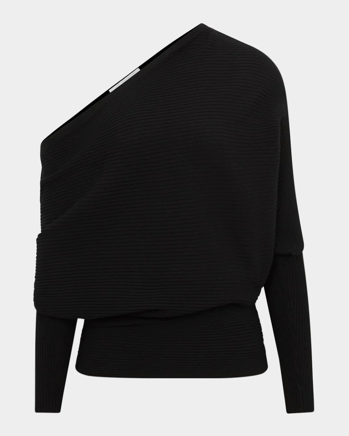 Lorna Ribbed One-Shoulder Top - 1