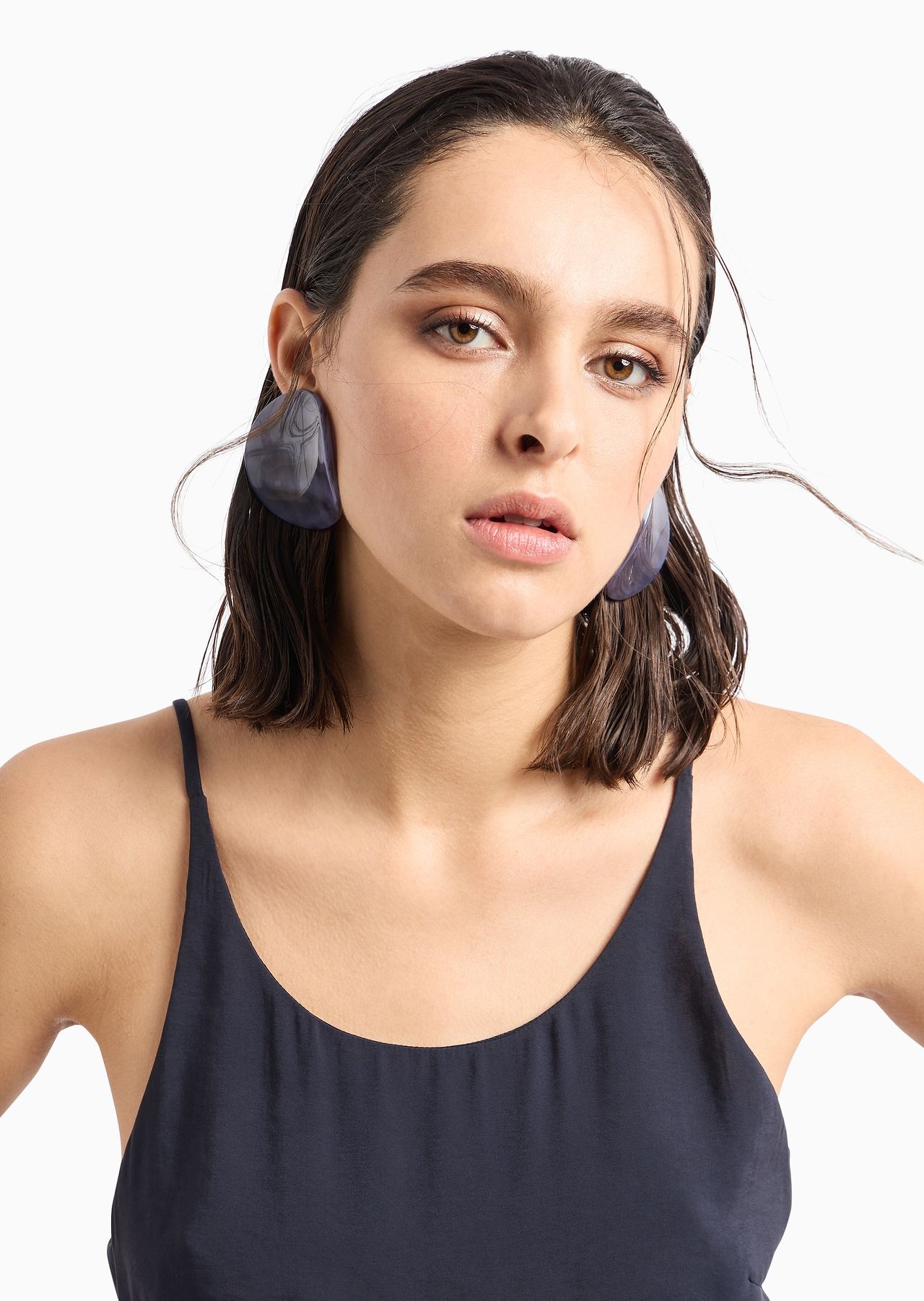 Draped dress in matte washed modal - 5