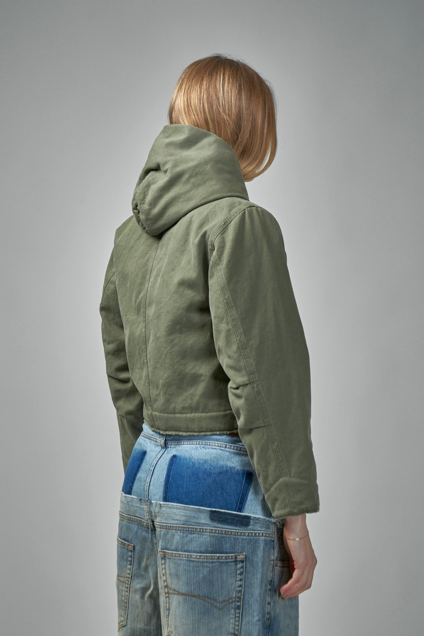 Shrunk Hooded Workwear Parka - 3