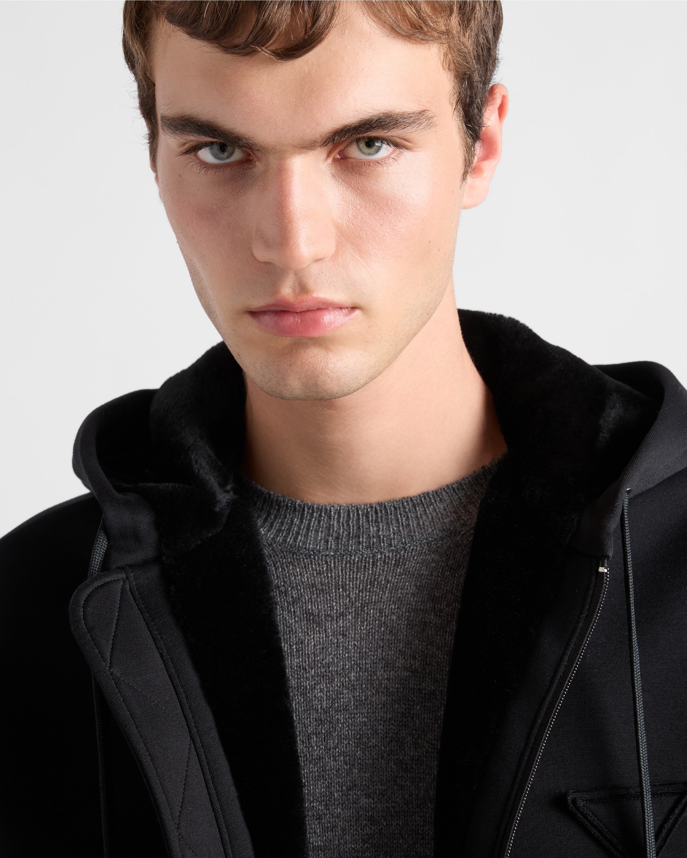 Technical fleece hooded cardigan - 4