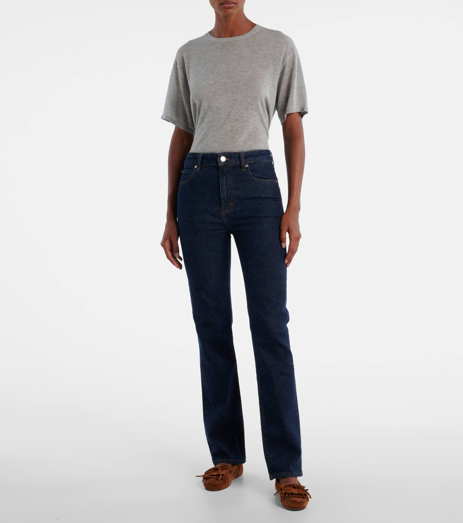 Ruler mid-rise straight jeans - 7