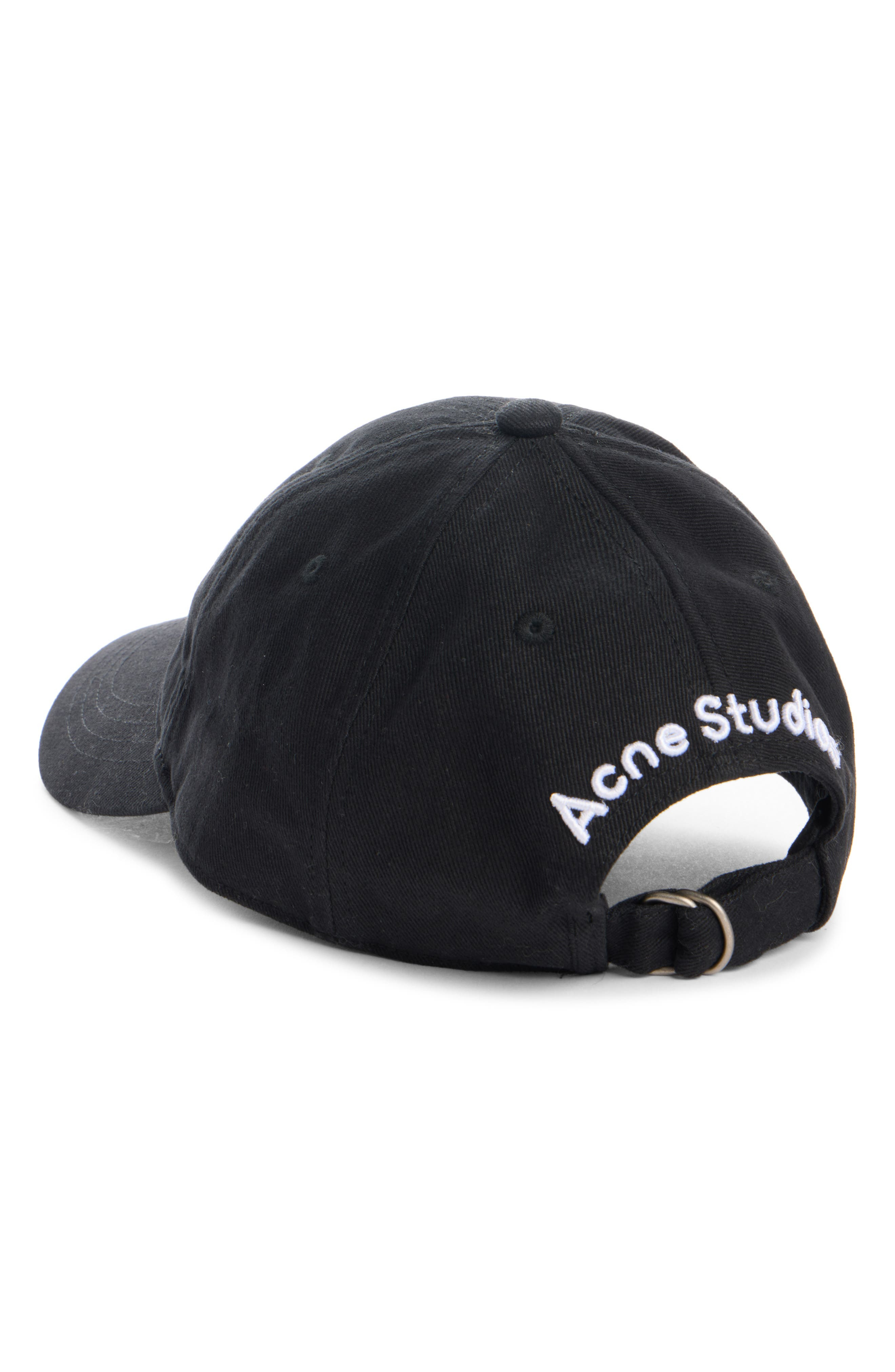 Acne Studios Carliy Embroidered Back Logo Adjustable Baseball Cap in Black at Nordstrom - 3