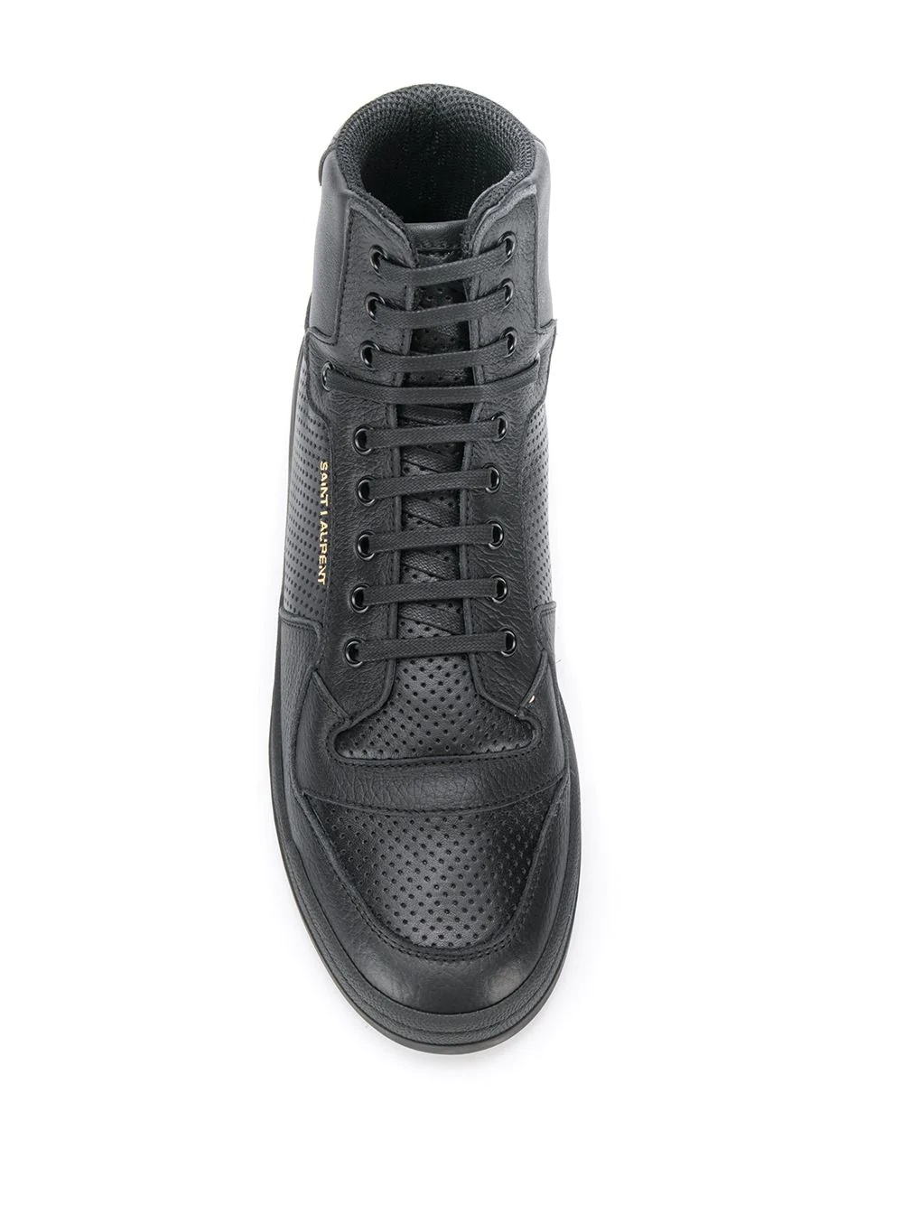 perforated high-top sneakers - 4