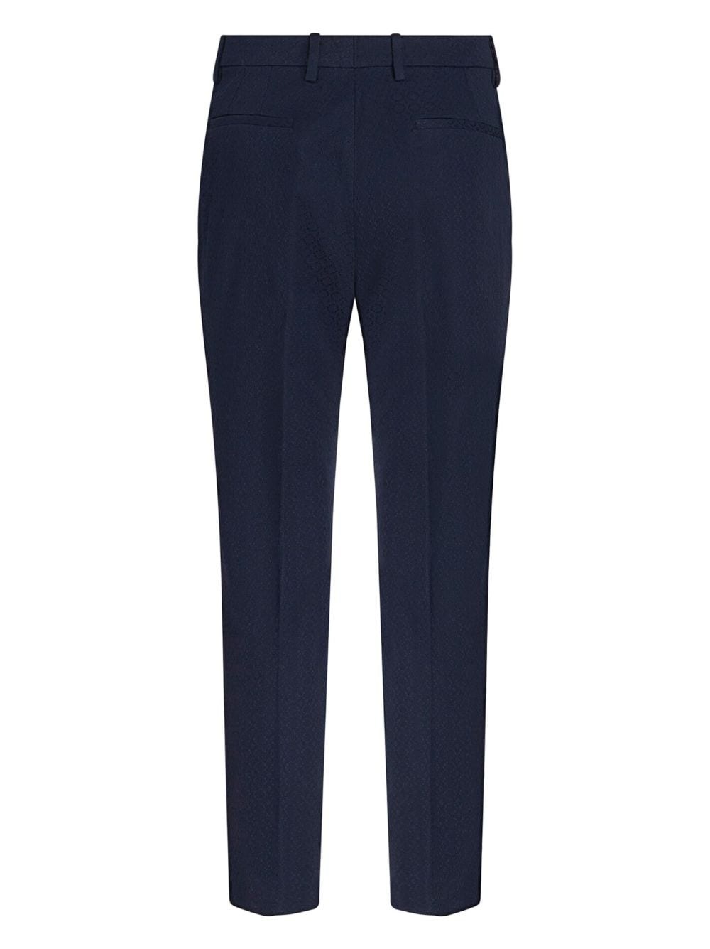 tapered-leg mid-waist trousers - 6