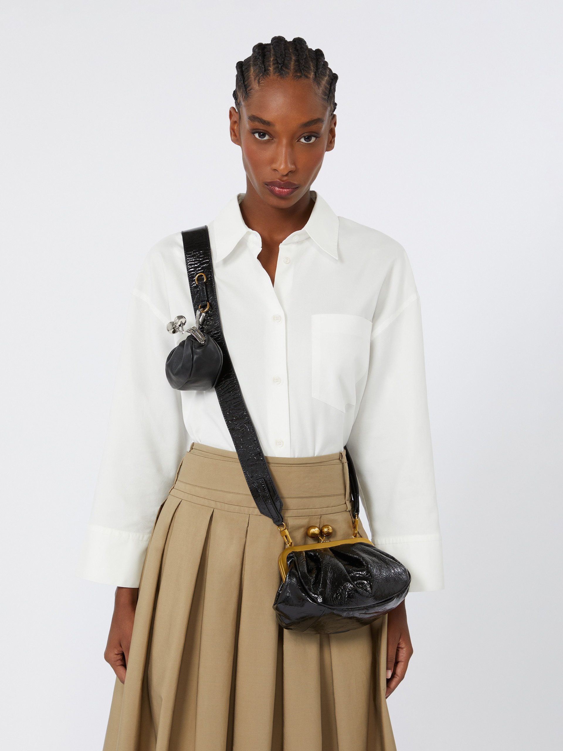 NAVETTA Small crinkled leather Pasticcino Bag - 7