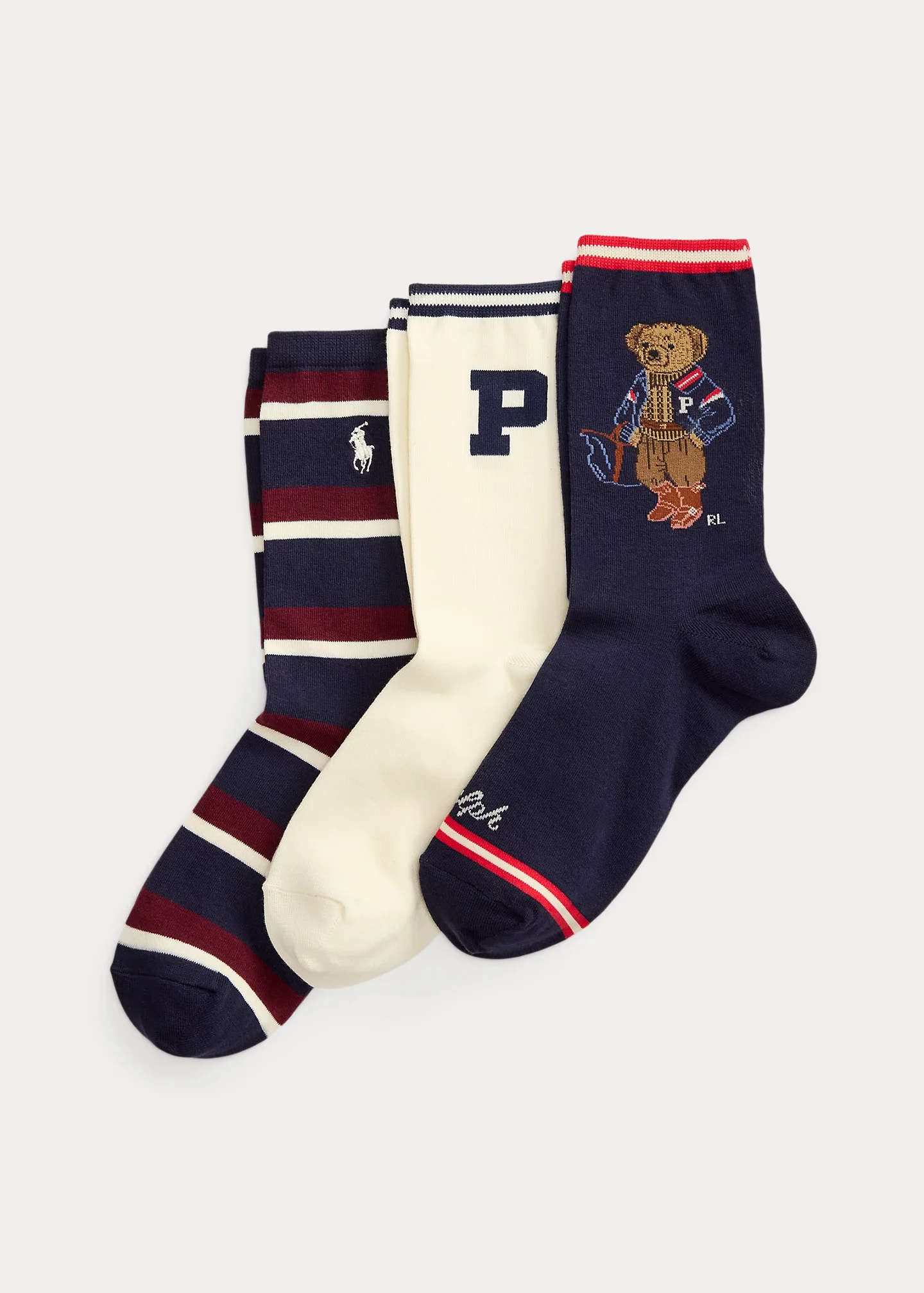 Polo Bear Striped Sock 3-Pack - 1