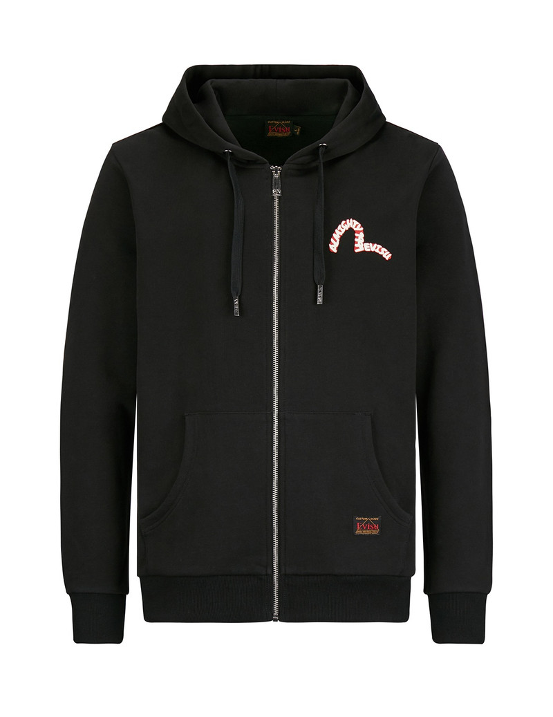 ZIP-UP HOODIE WITH GRAFFITI SEAGULL PRINT 8