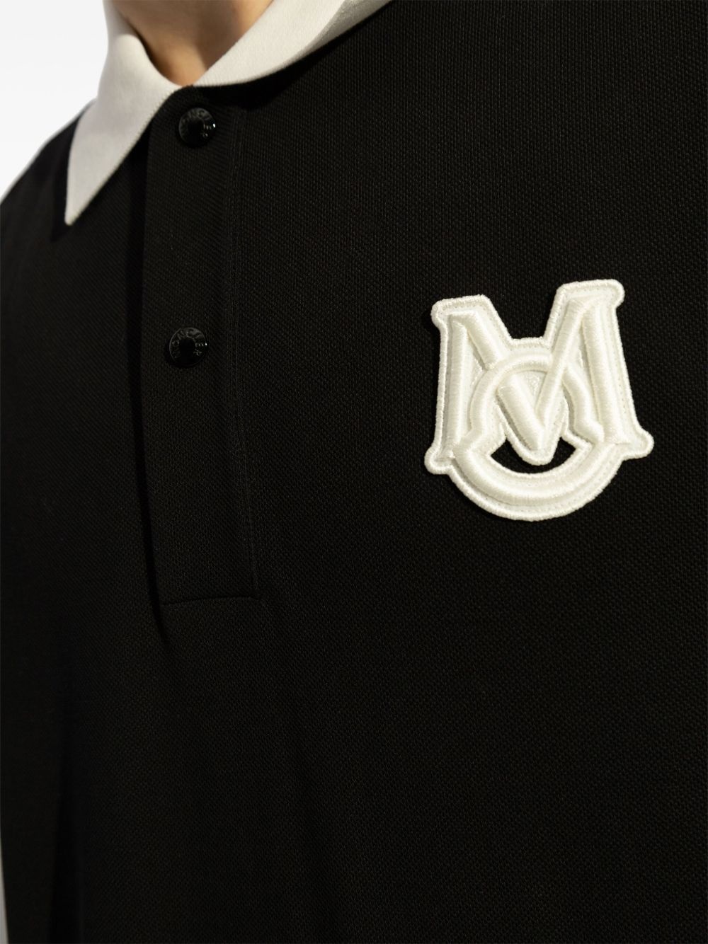 logo-patch polo shirt - 5