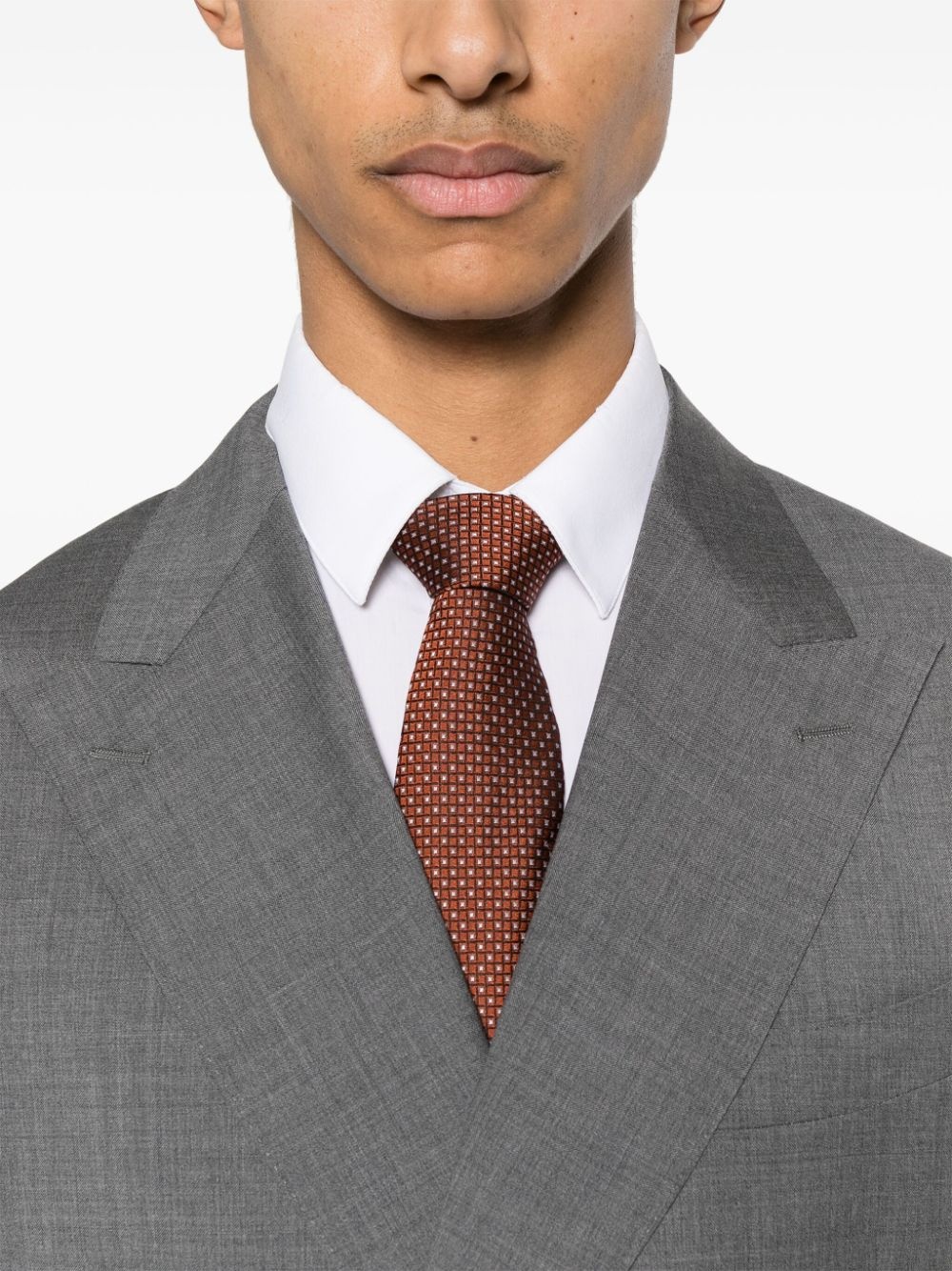 double-breasted wool suit - 5