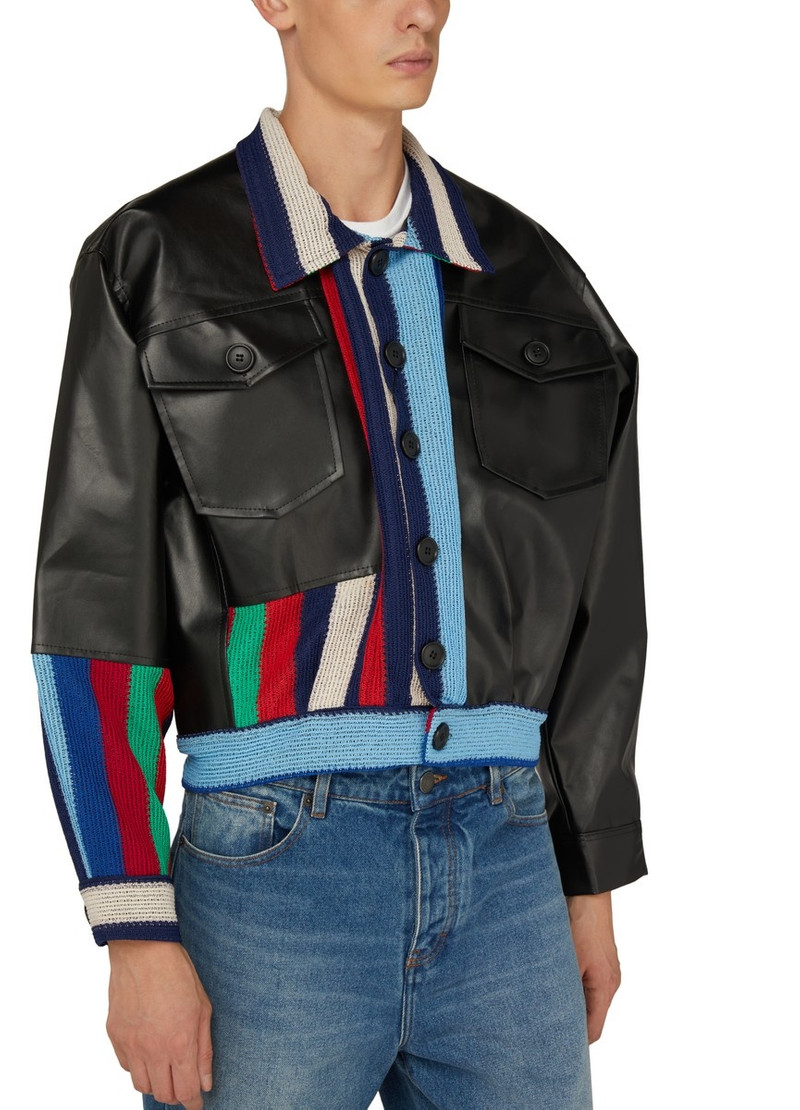 Vegan Leather Bomber Jacket 4