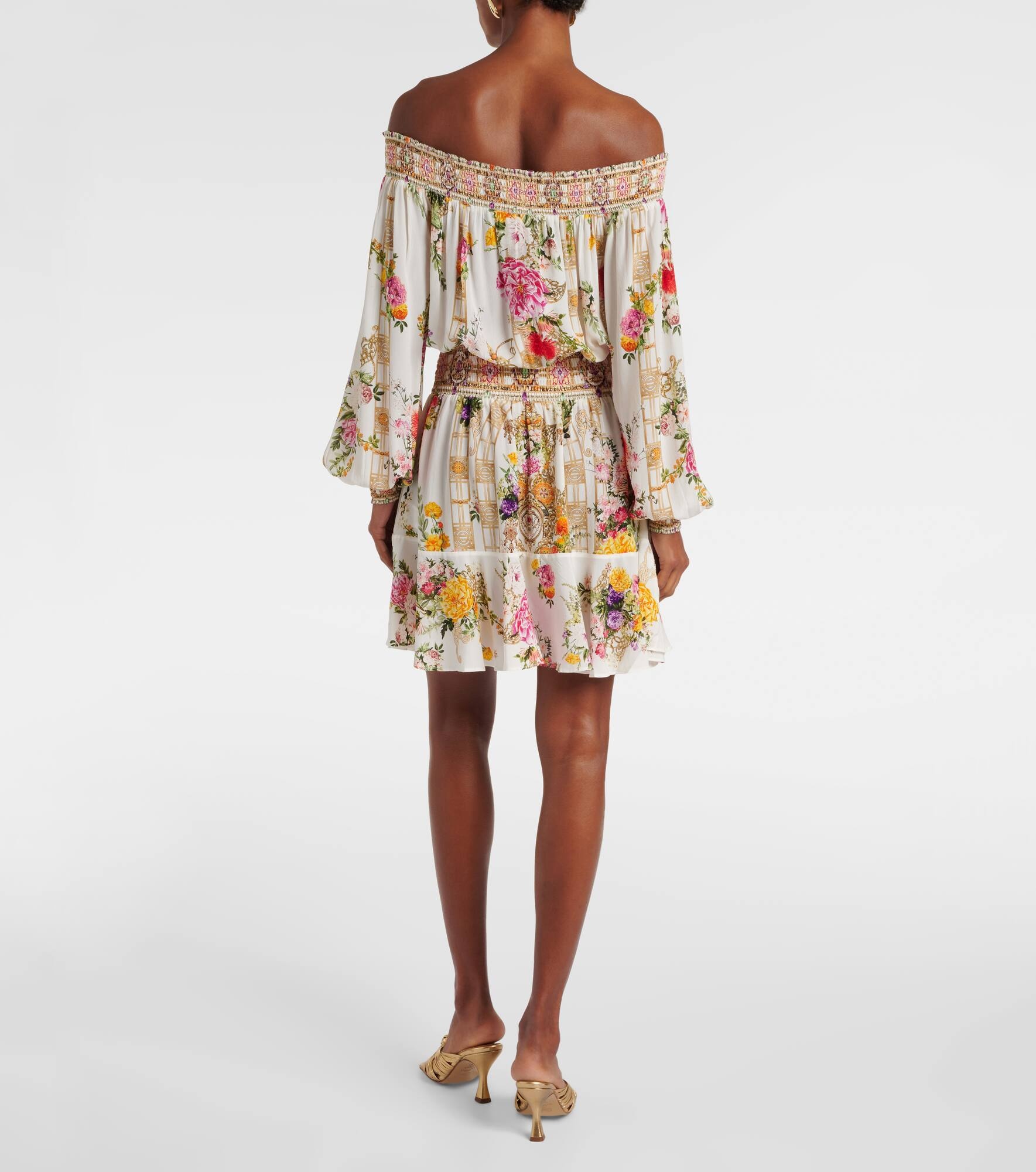 Floral silk minidress - 3