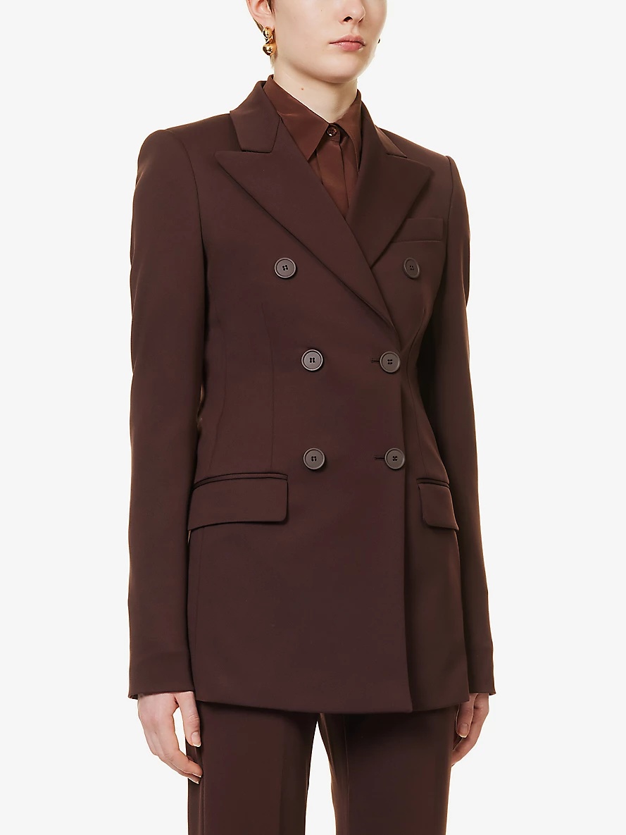 Sportmax Frizzo double-breasted stretch-woven blazer