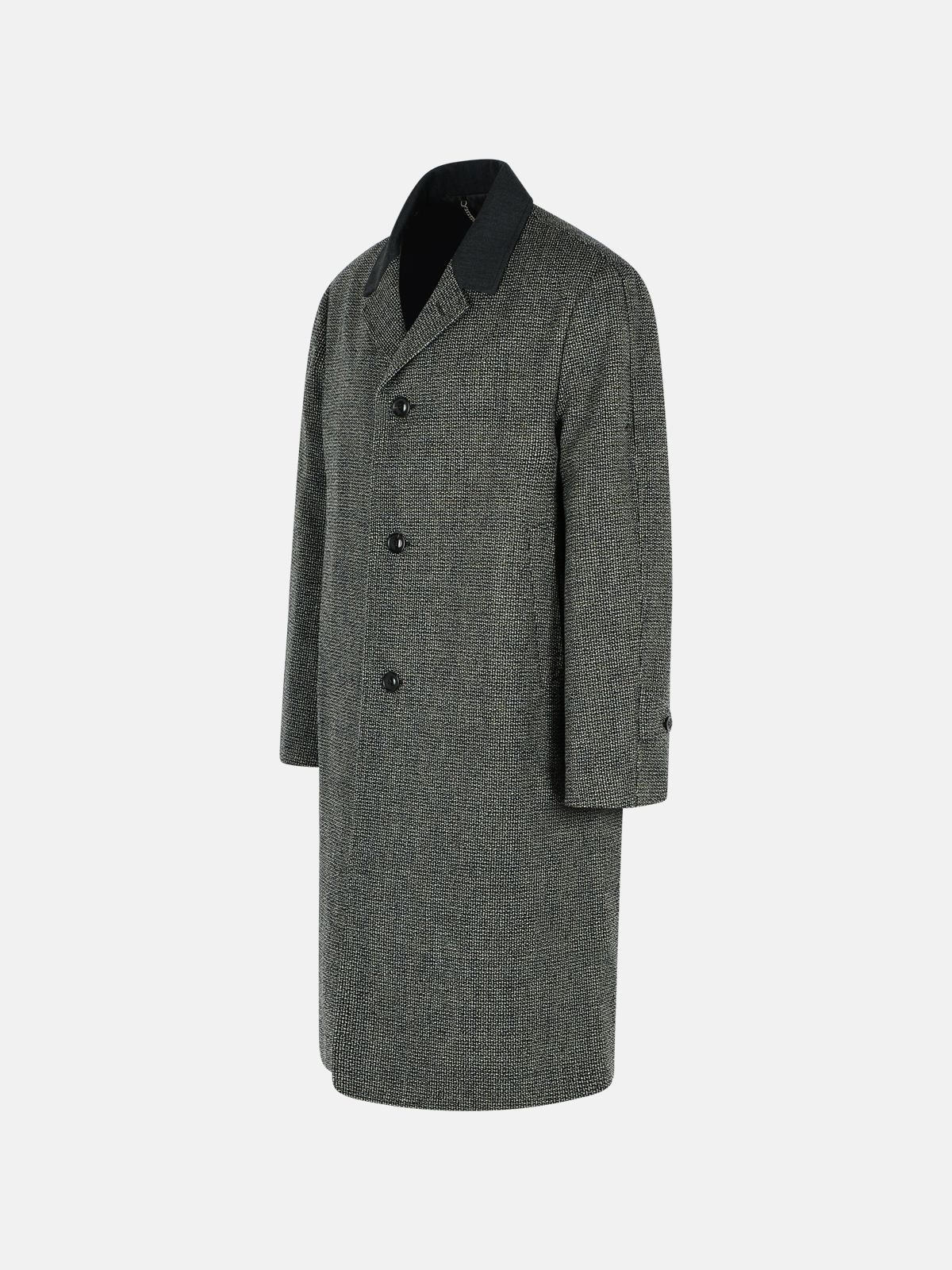 GREY VIRGIN WOOL BLEND COAT - 2