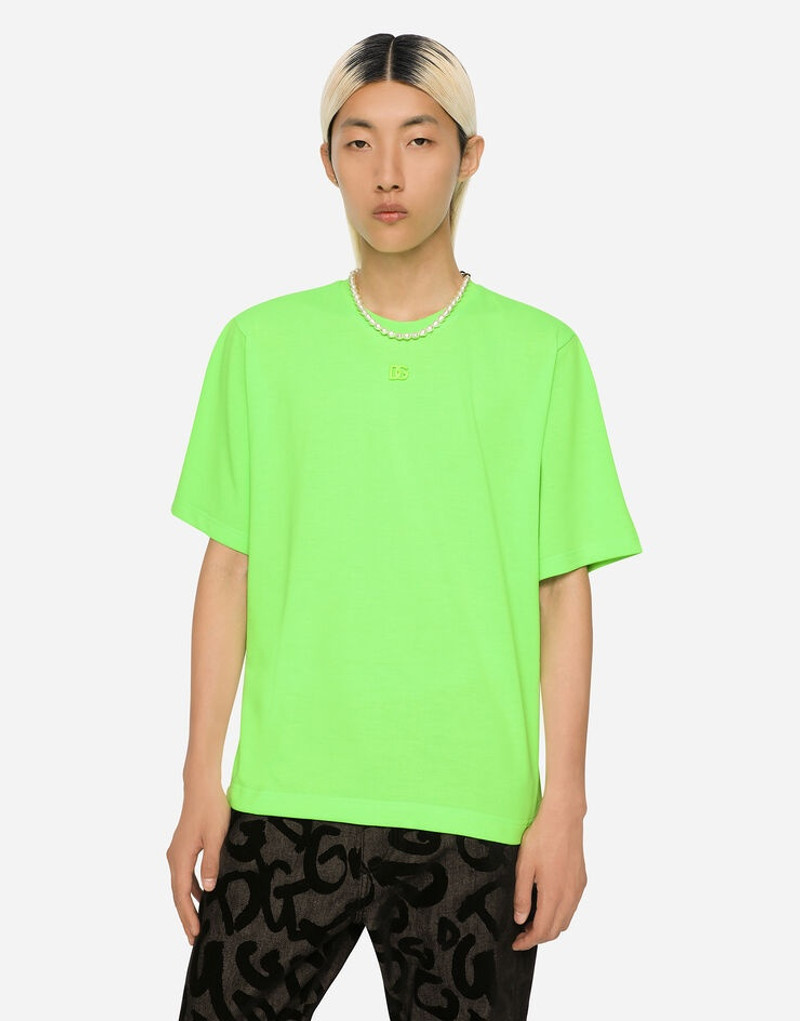 Technical jersey T-shirt with metallic DG logo 2