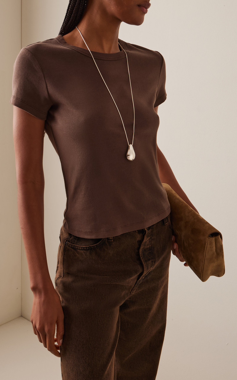 ST. AGNI Organic-Cotton Baby Tee brown outlook