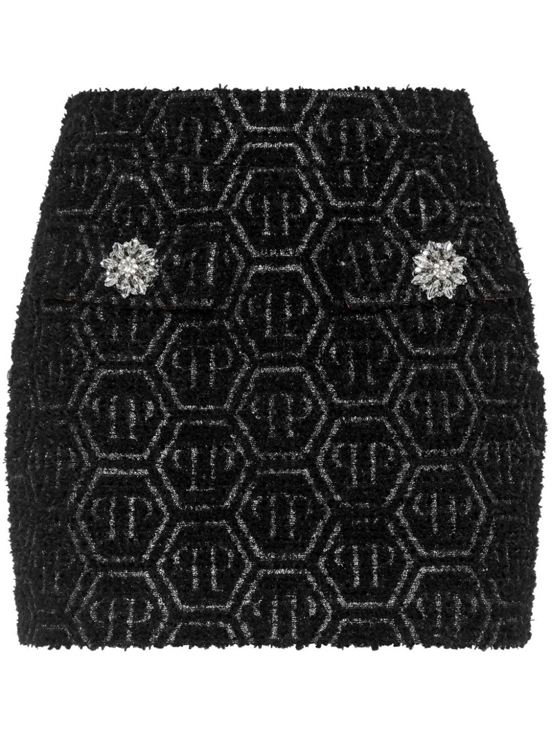 mini monogram tweed skirt 1