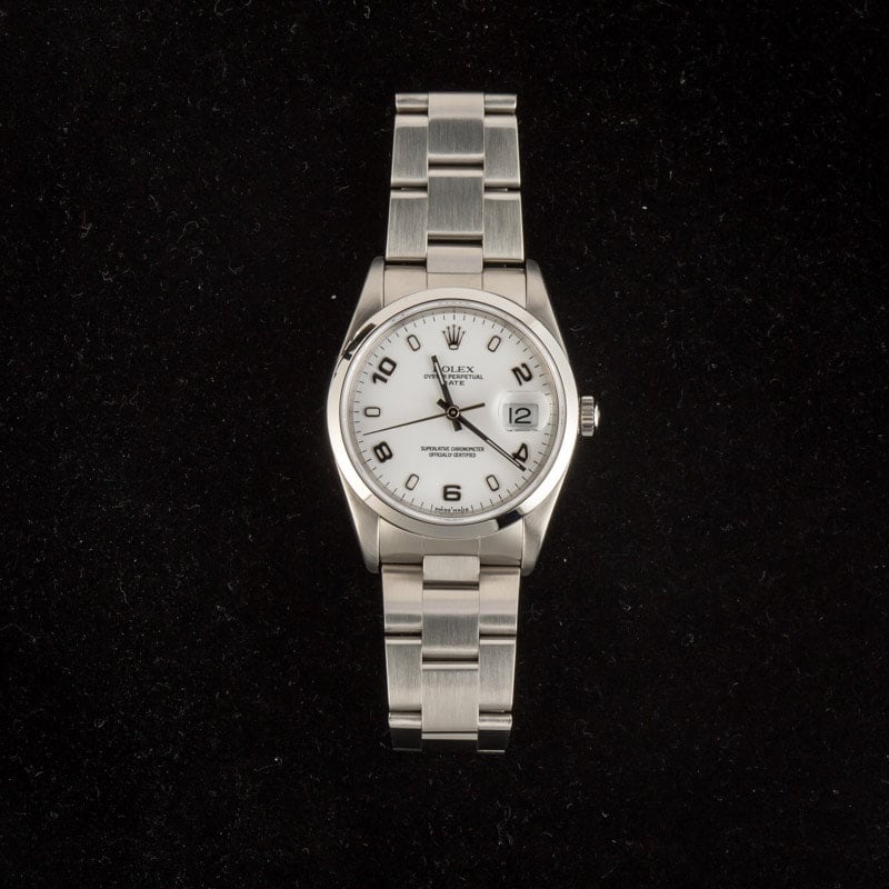 Pre-owned Rolex Date 15200 White Arabic Dial - 6