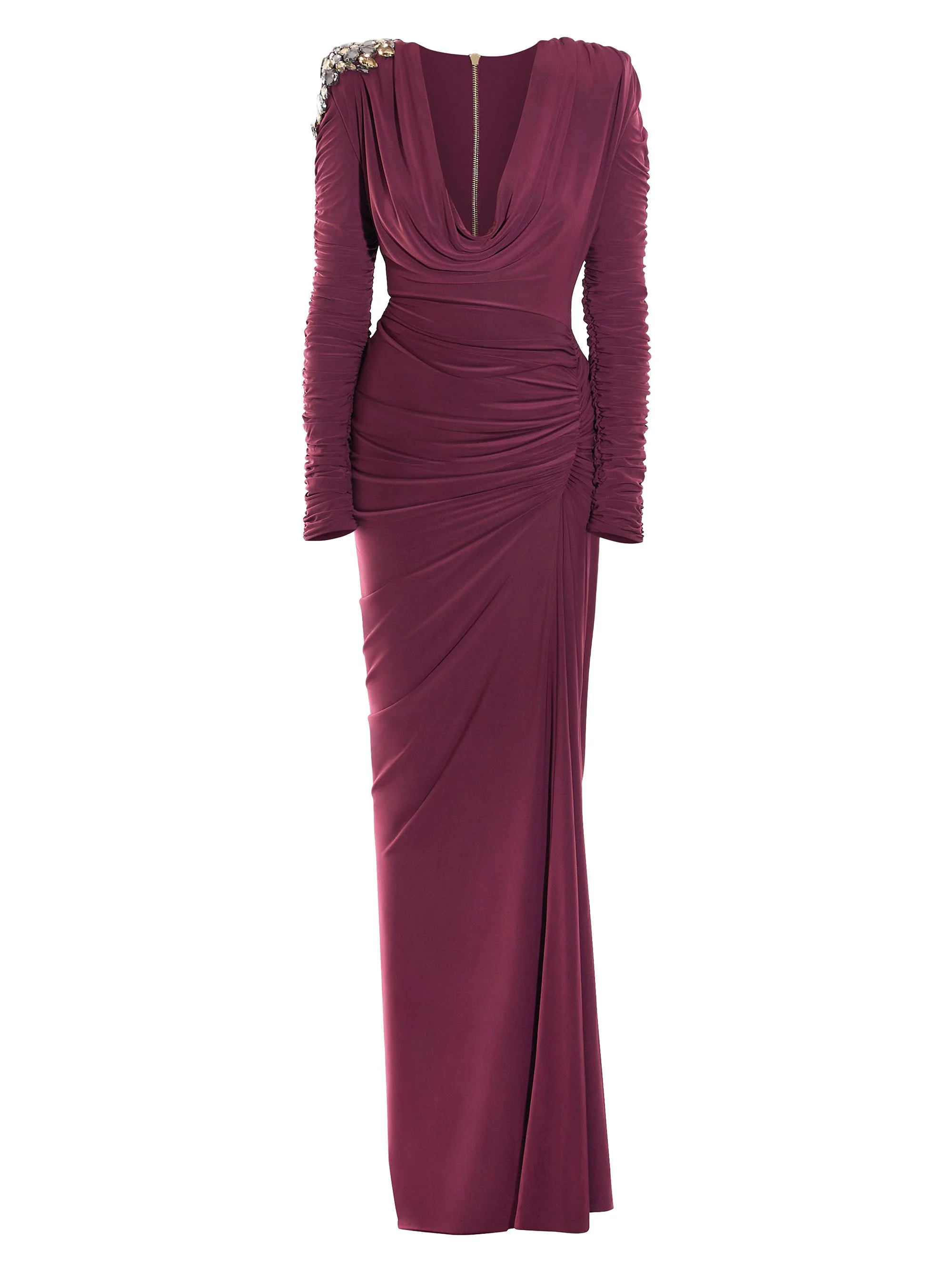 Women's The Fragile Night Embellished Gown - Plum - 1