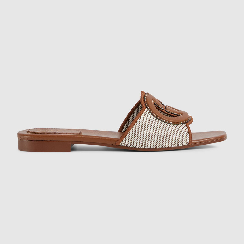 Women's Interlocking G slide sandal - 1