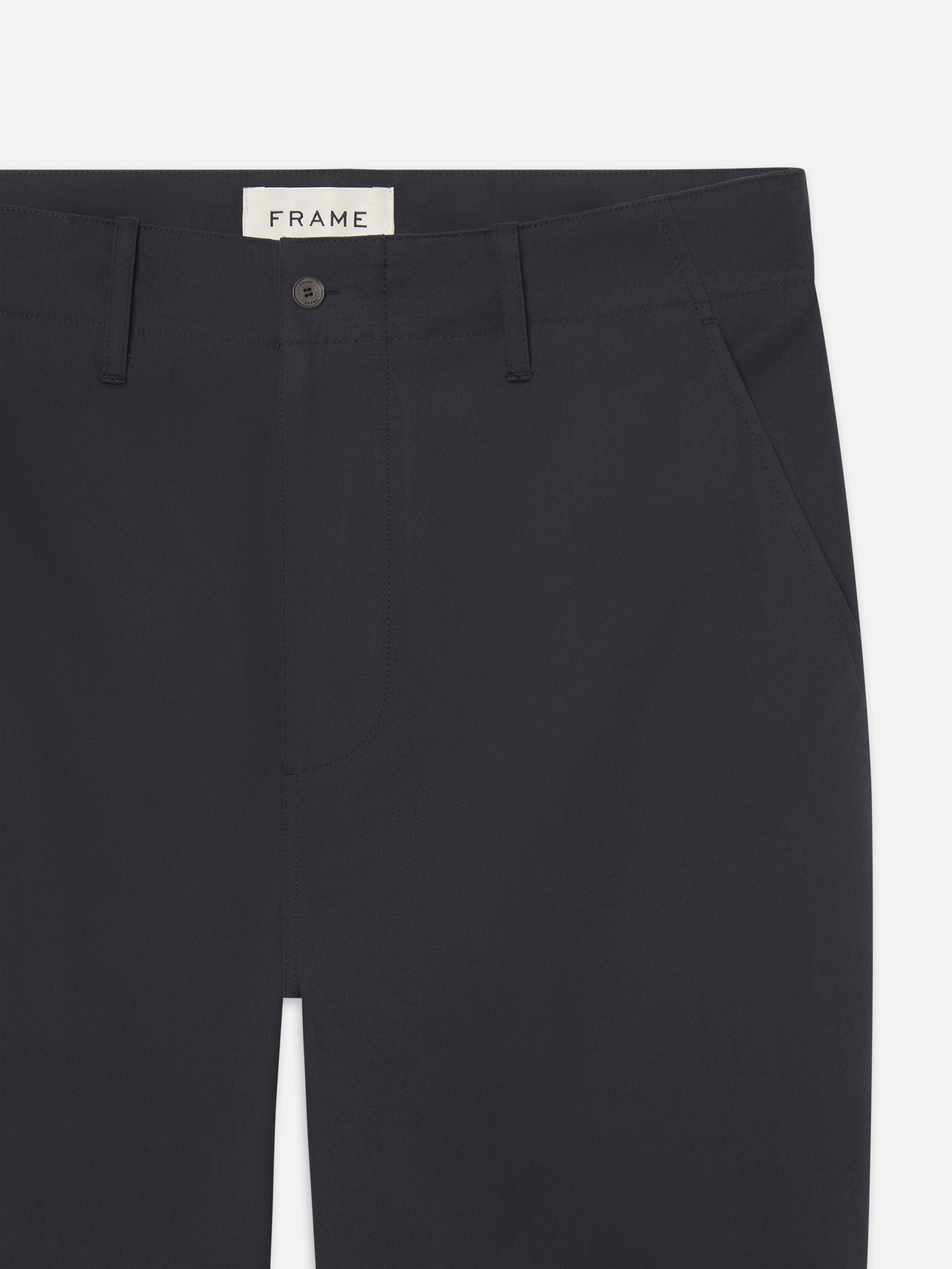 Cotton Relaxed Trousers in Dark Navy - 2