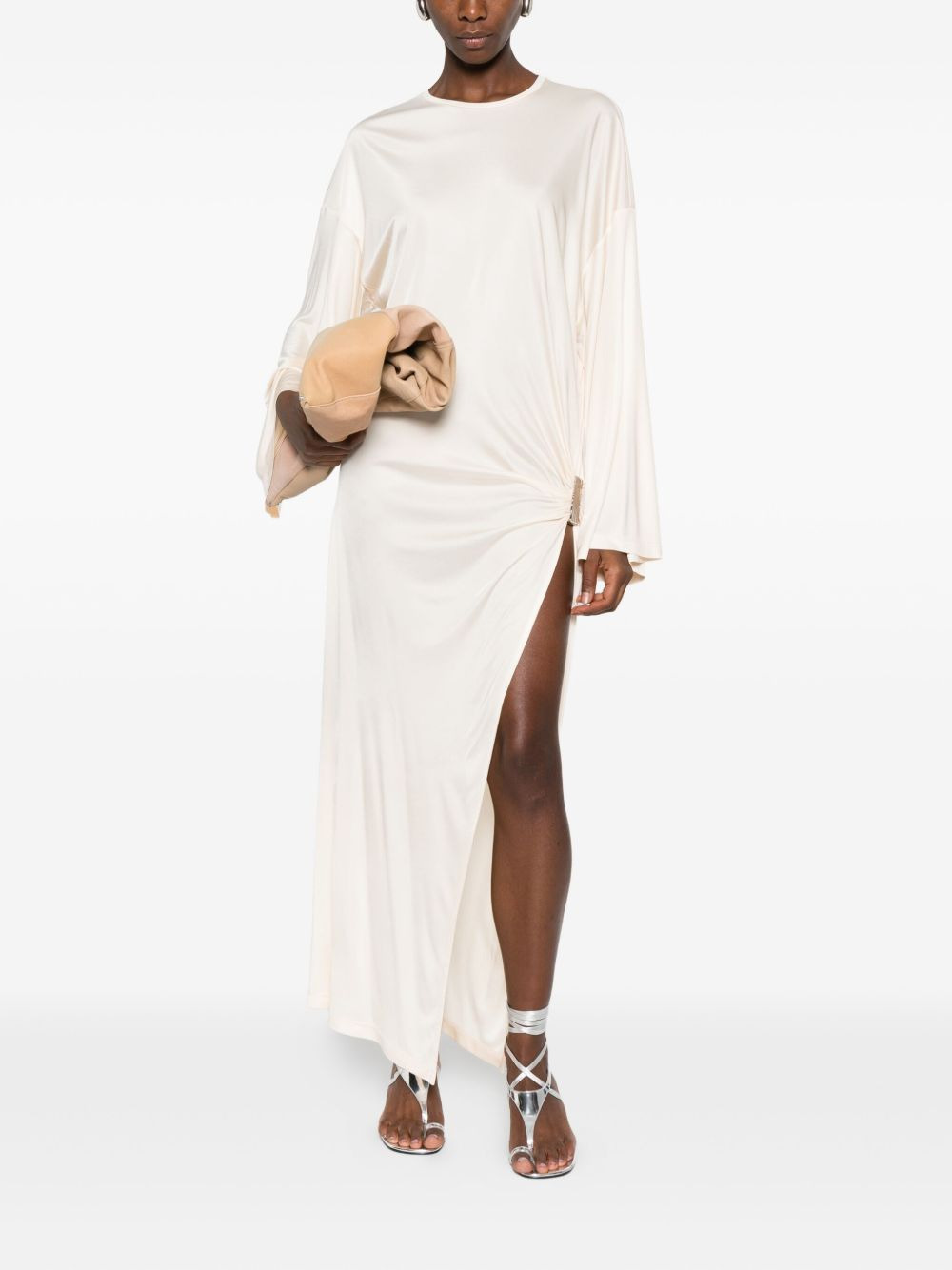 knot-detail midi dress - 2