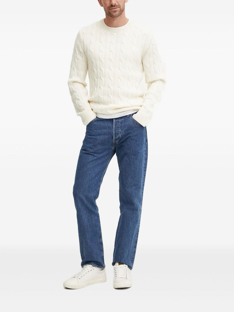 Theory cable-knit crew-neck sweater outlook
